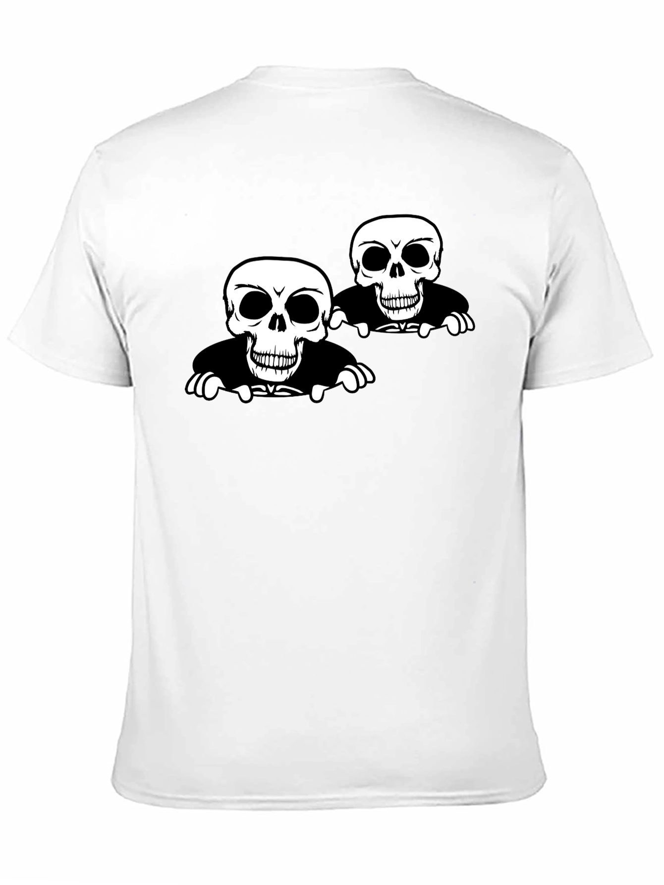 Skull Graphic Print Crew Neck T-Shirt