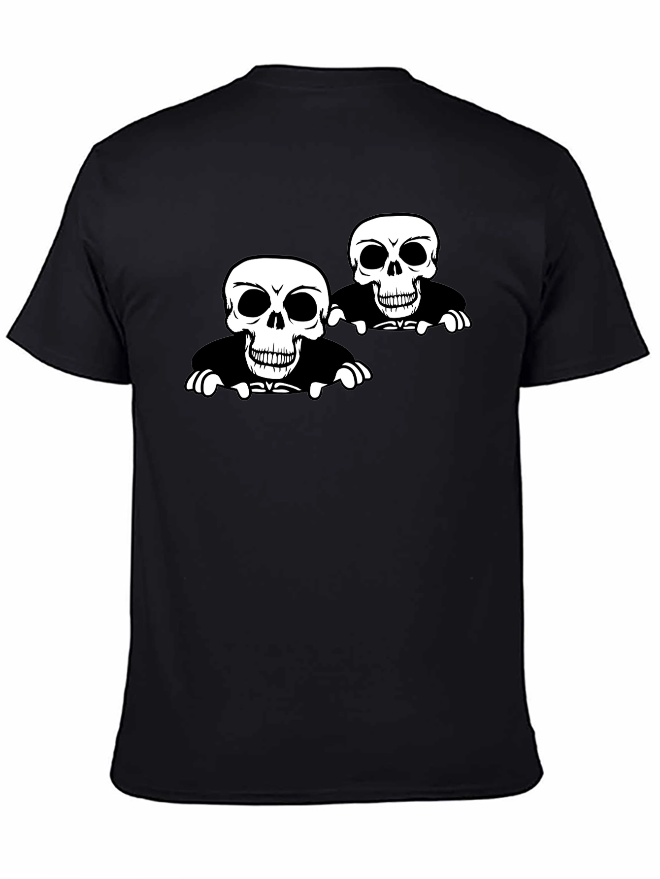 Skull Graphic Print Crew Neck T-Shirt