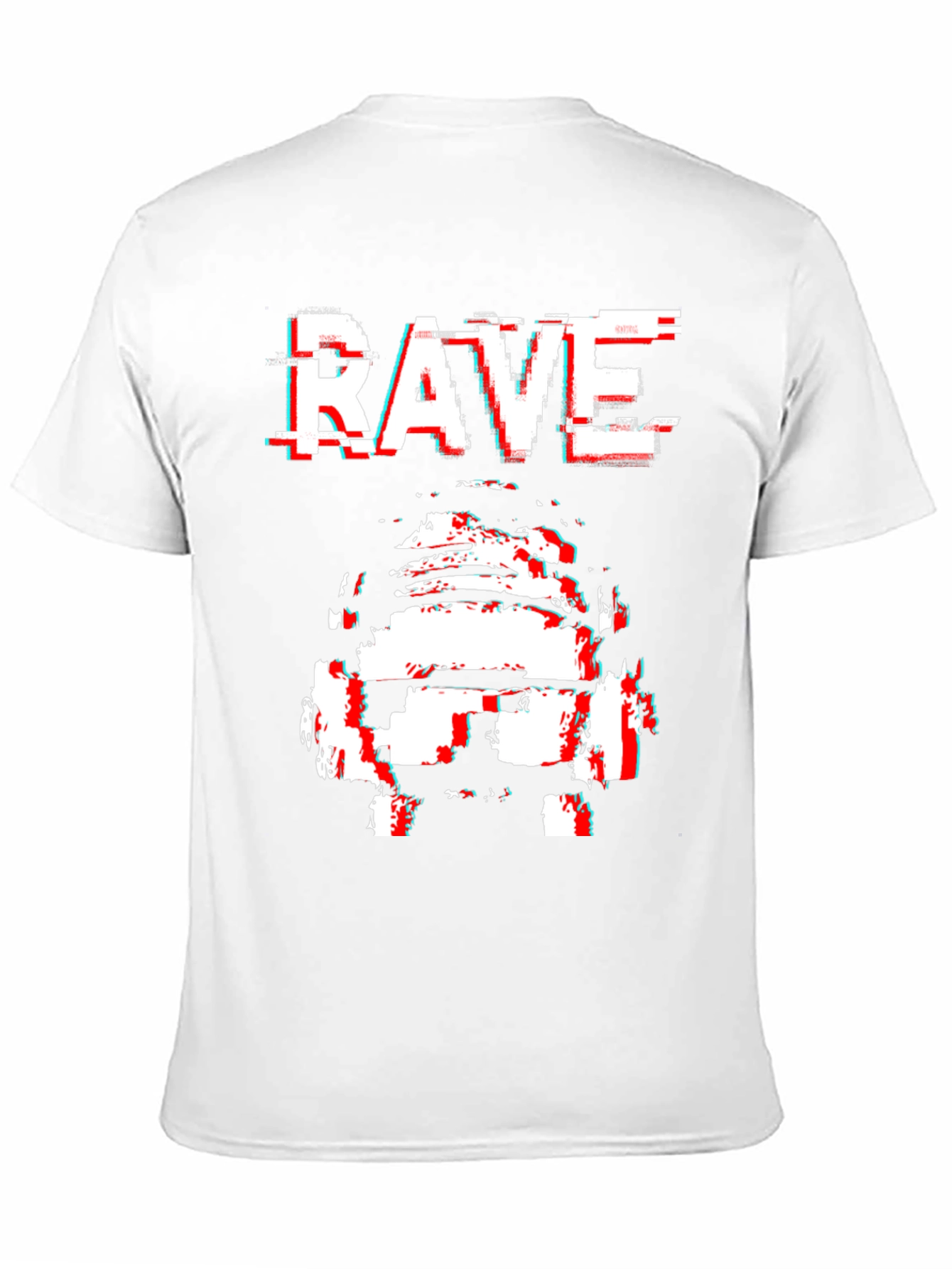 Rave Glitch T-Shirt - Black Cotton Graphic Tee