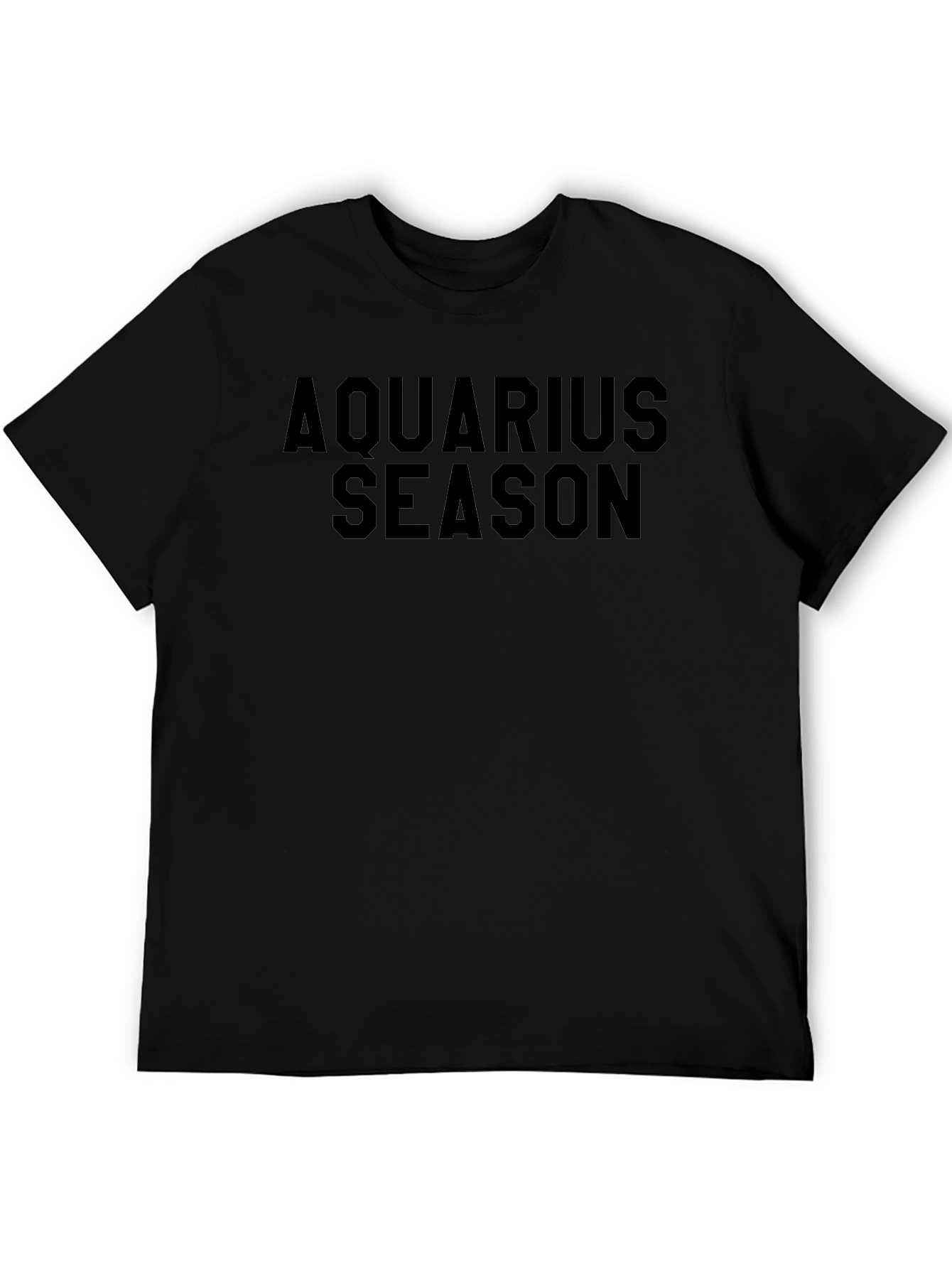 Aquarius Season Black Graphic T-Shirt