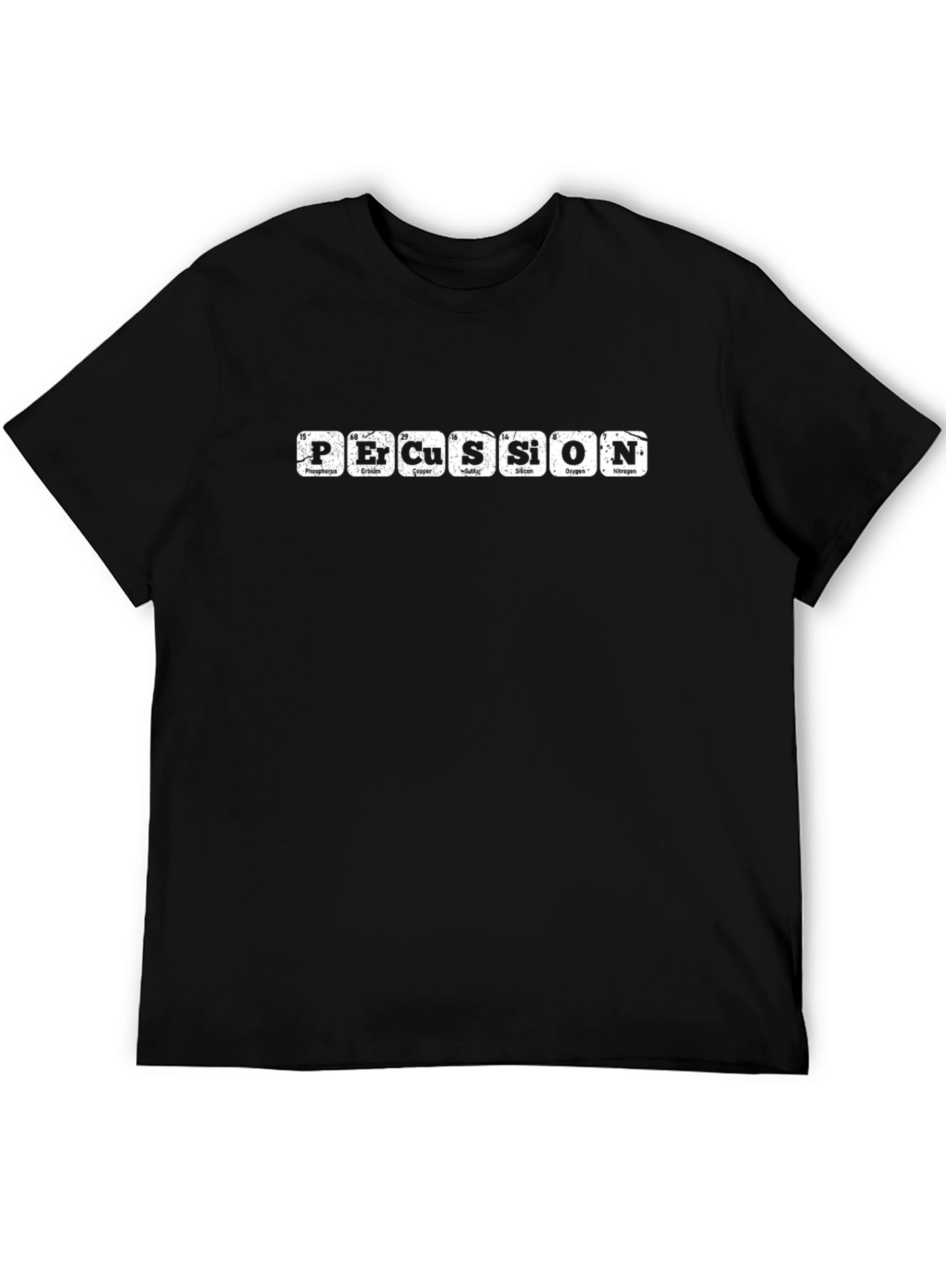 Percussion Periodic Table Black T-Shirt