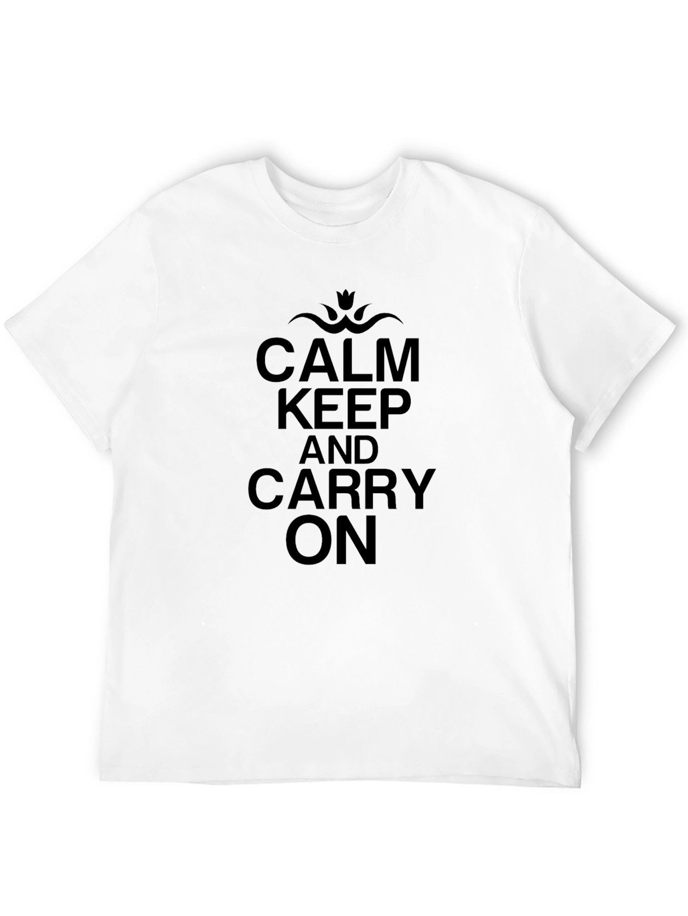 Keep Calm and Carry On Black T-Shirt
