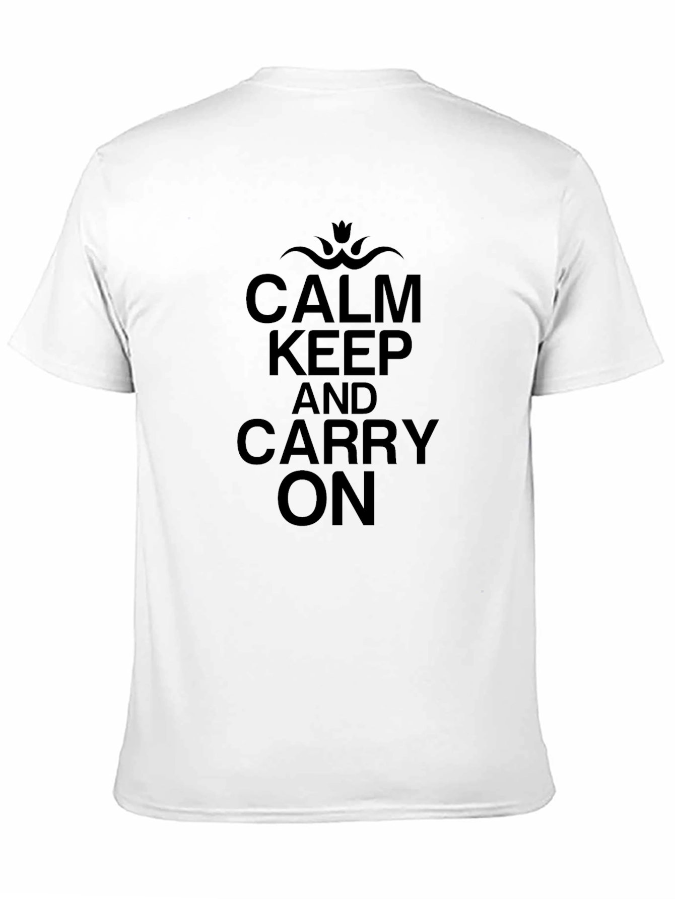 Keep Calm and Carry On Black T-Shirt