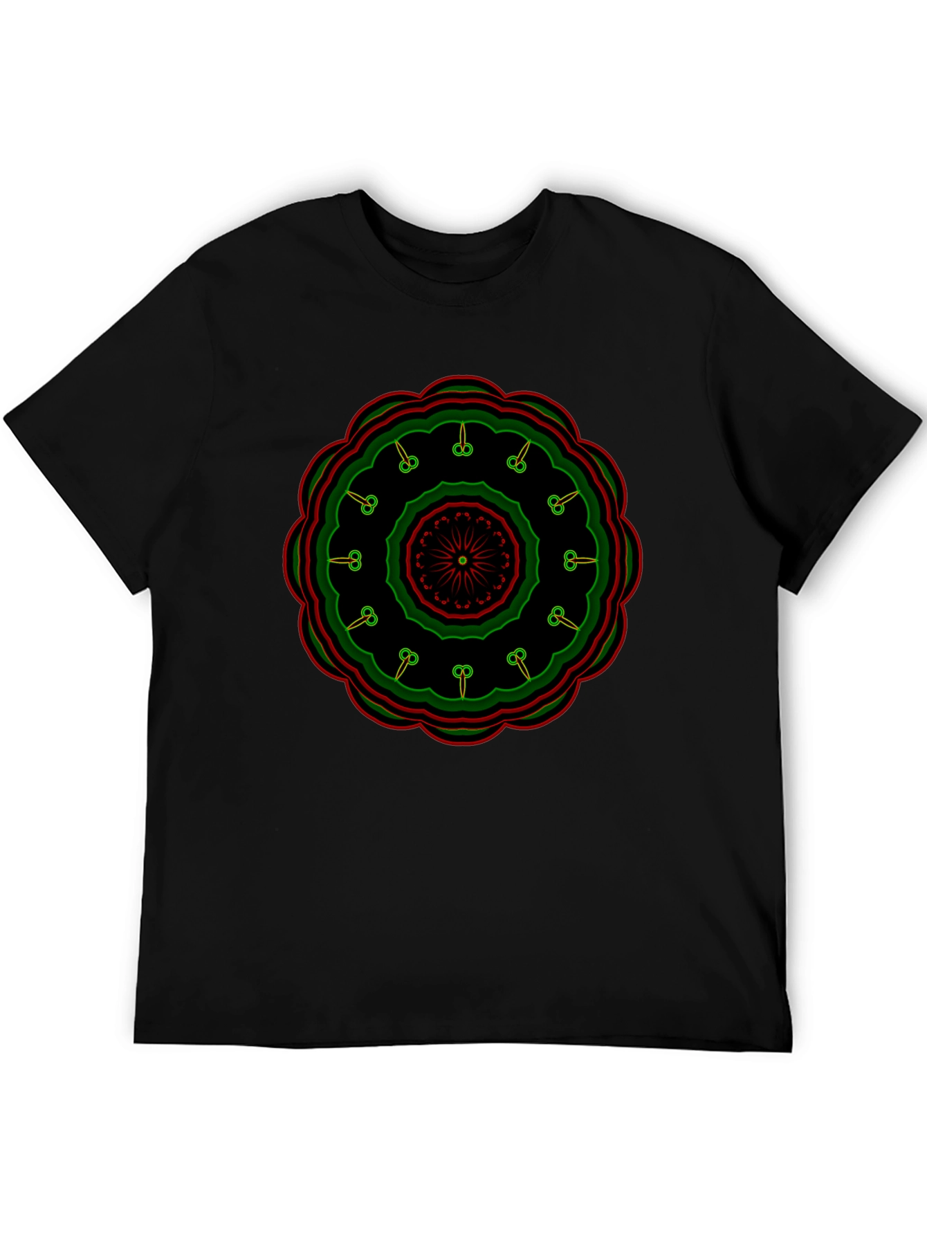 Mandala Graphic Print Black T-Shirt