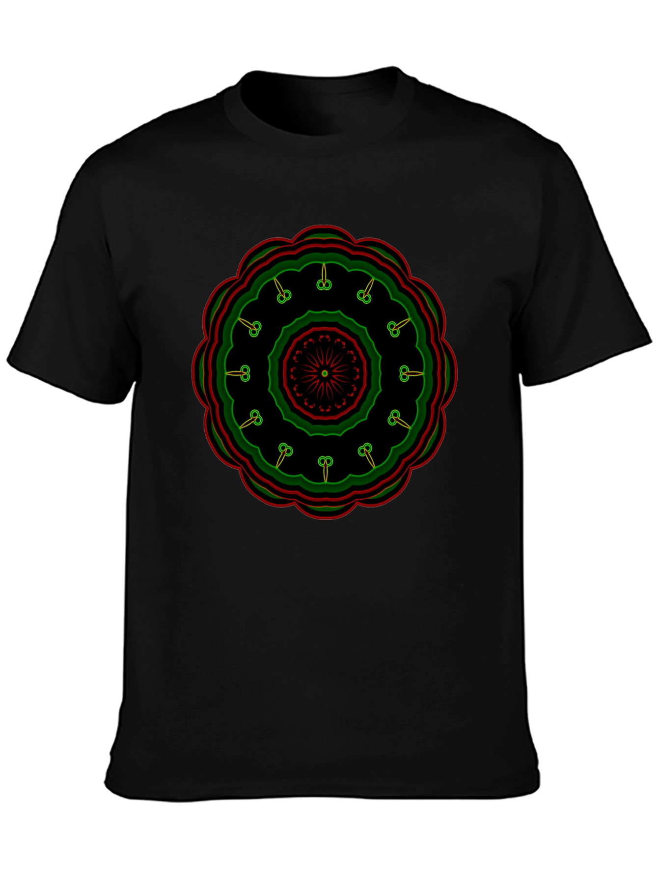 Mandala Graphic Print Black T-Shirt