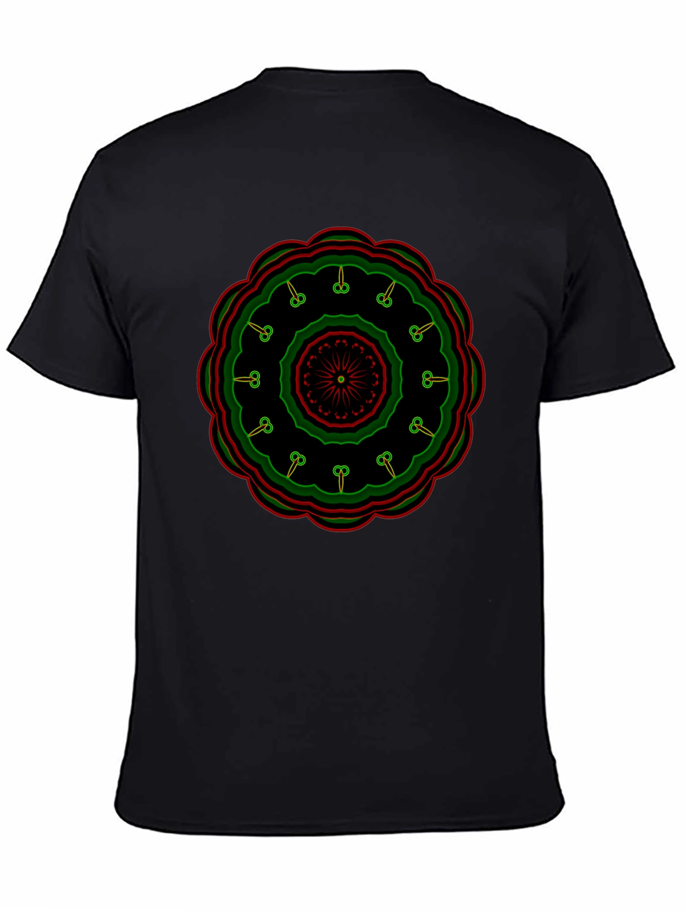 Mandala Graphic Print Black T-Shirt