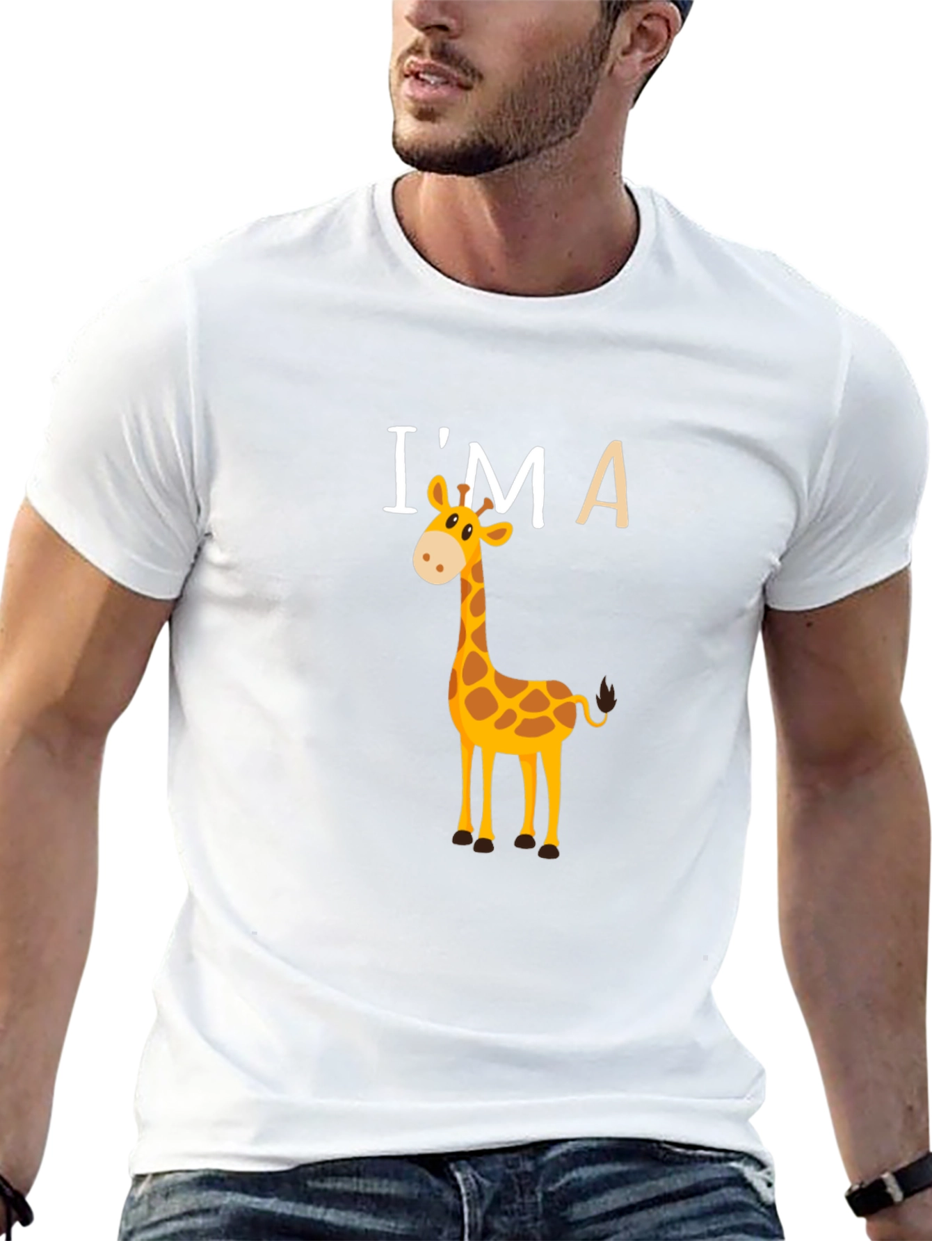 Im A Giraffe Graphic T-Shirt - Black
