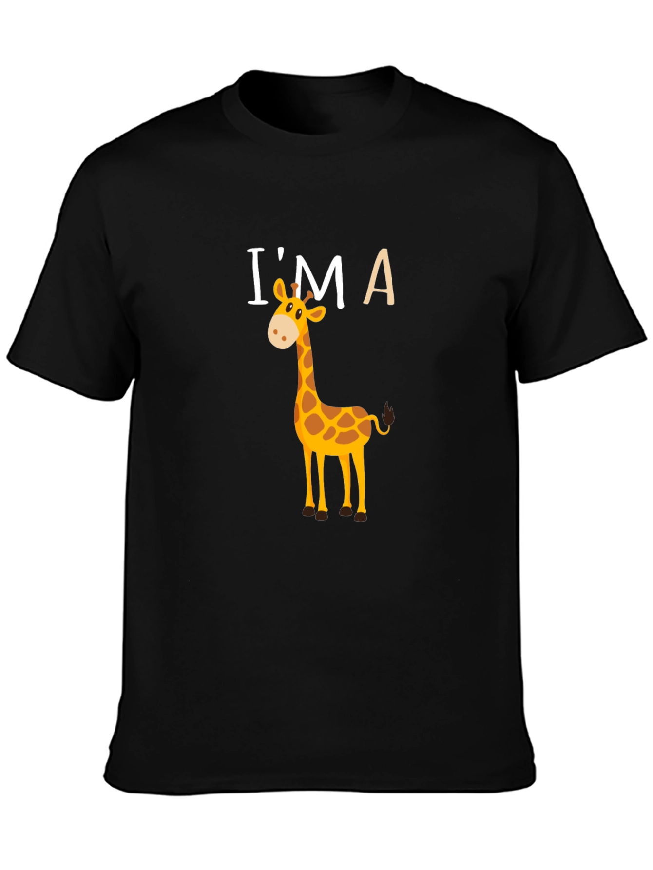 Im A Giraffe Graphic T-Shirt - Black