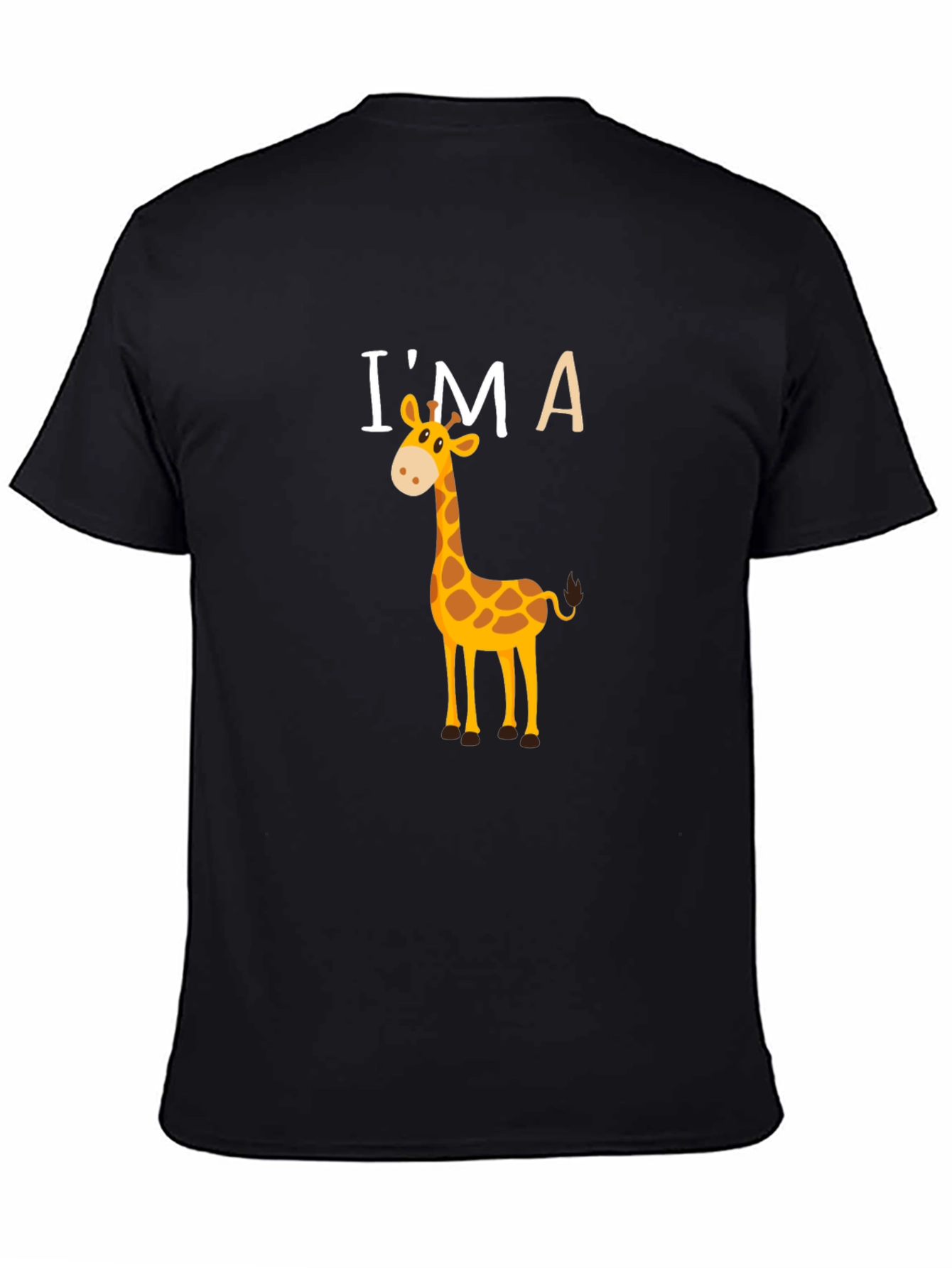 Im A Giraffe Graphic T-Shirt - Black