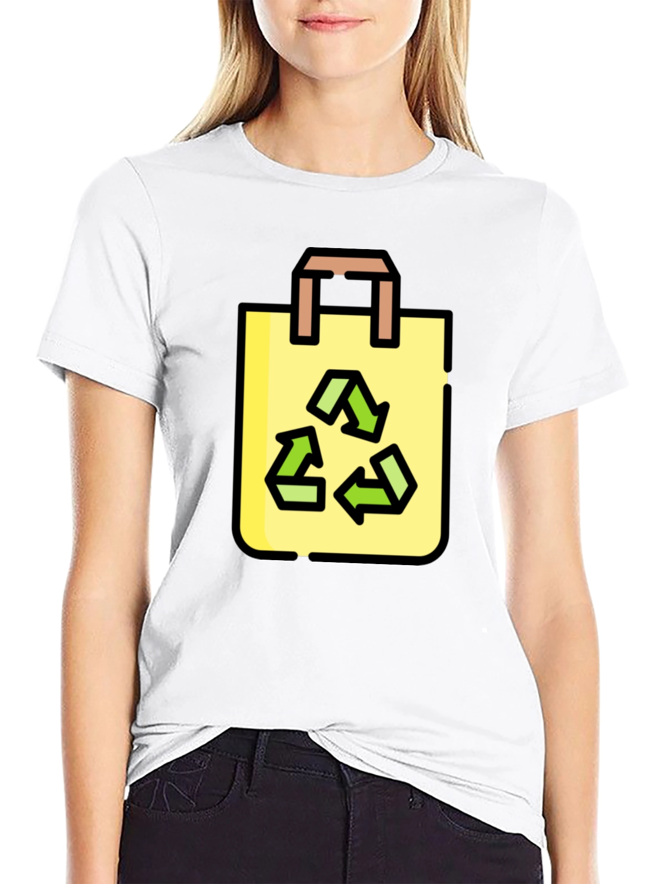 Eco-Friendly Recycle Bag Graphic T-Shirt