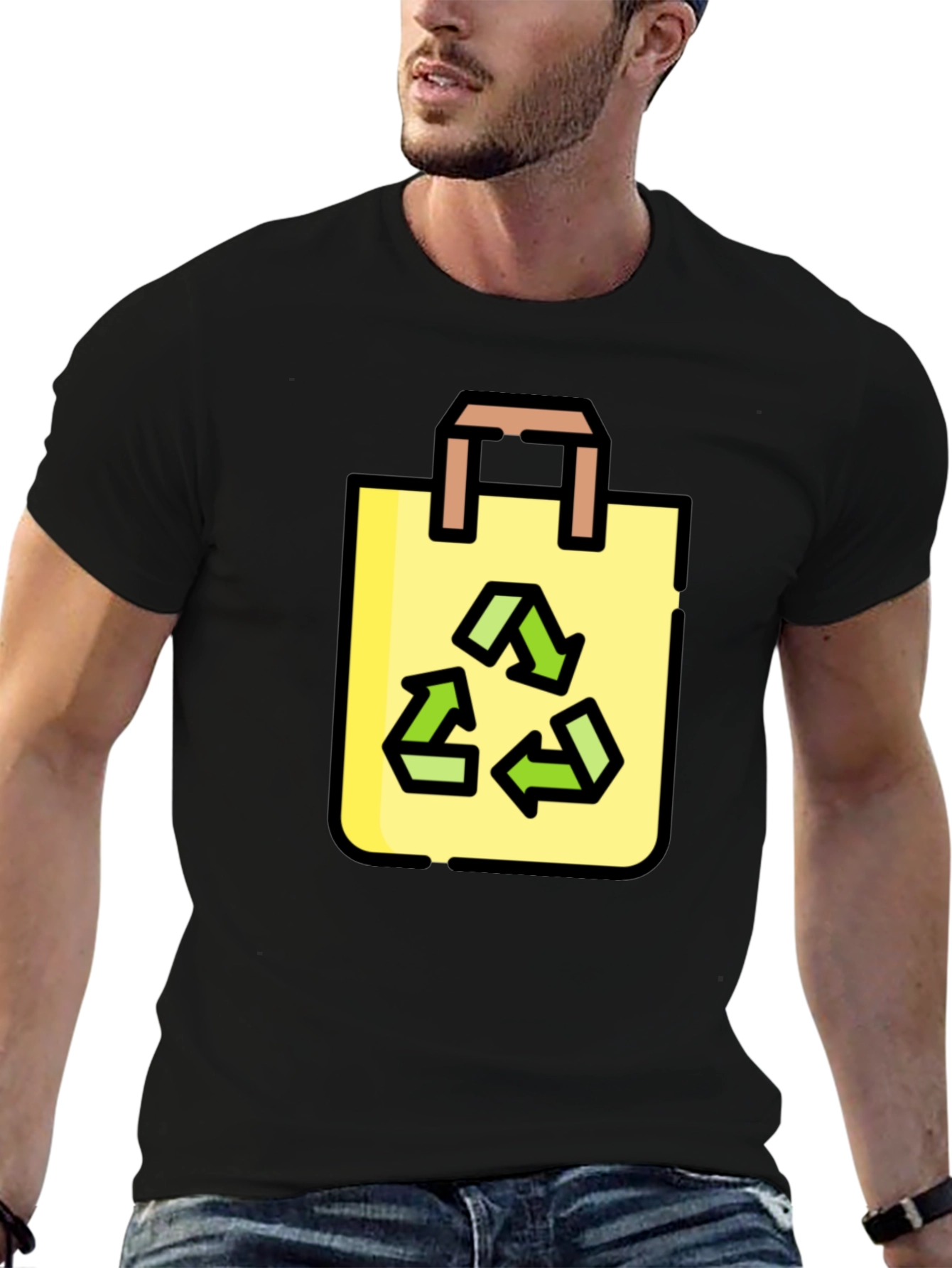 Eco-Friendly Recycle Bag Graphic T-Shirt