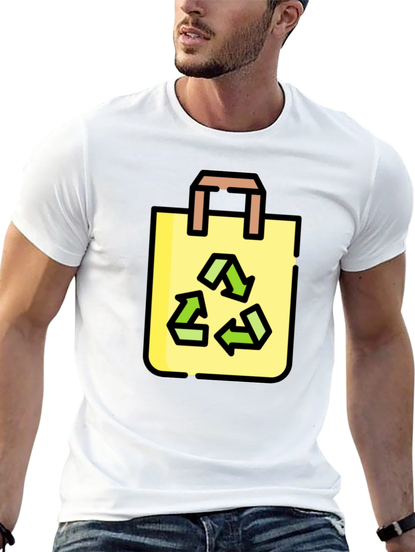 Eco-Friendly Recycle Bag Graphic T-Shirt