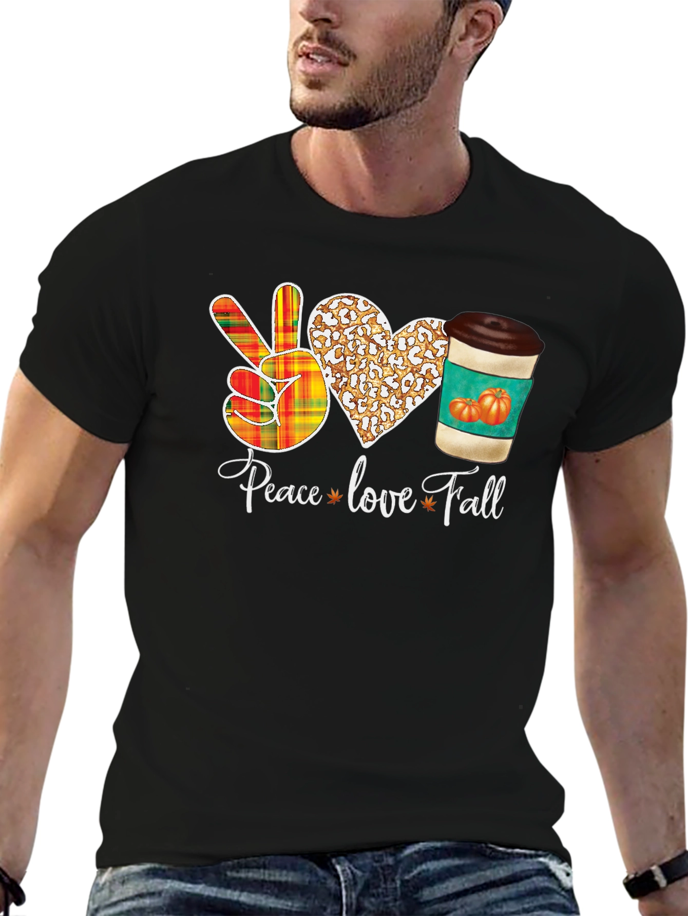 Peace Love Fall Graphic T-Shirt