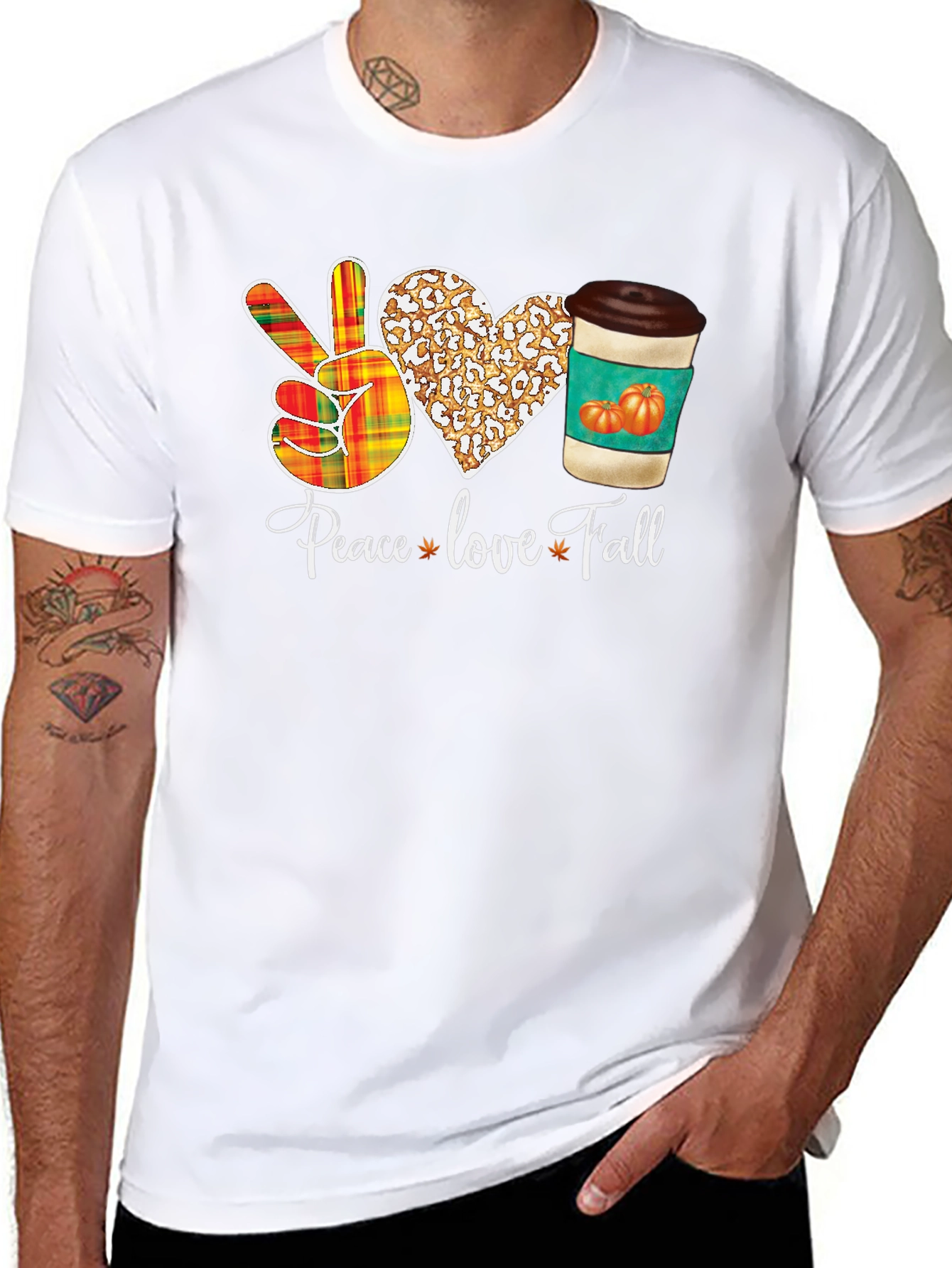 Peace Love Fall Graphic T-Shirt
