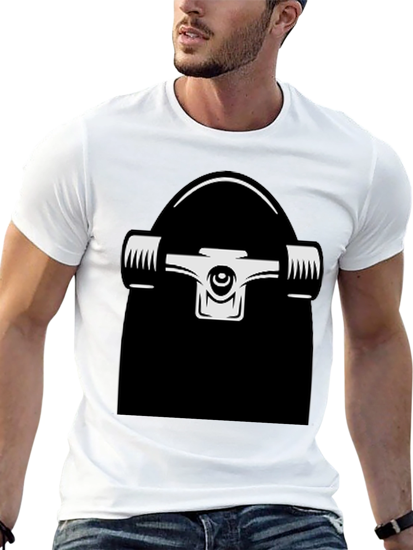 Skateboard Graphic Tee - Black