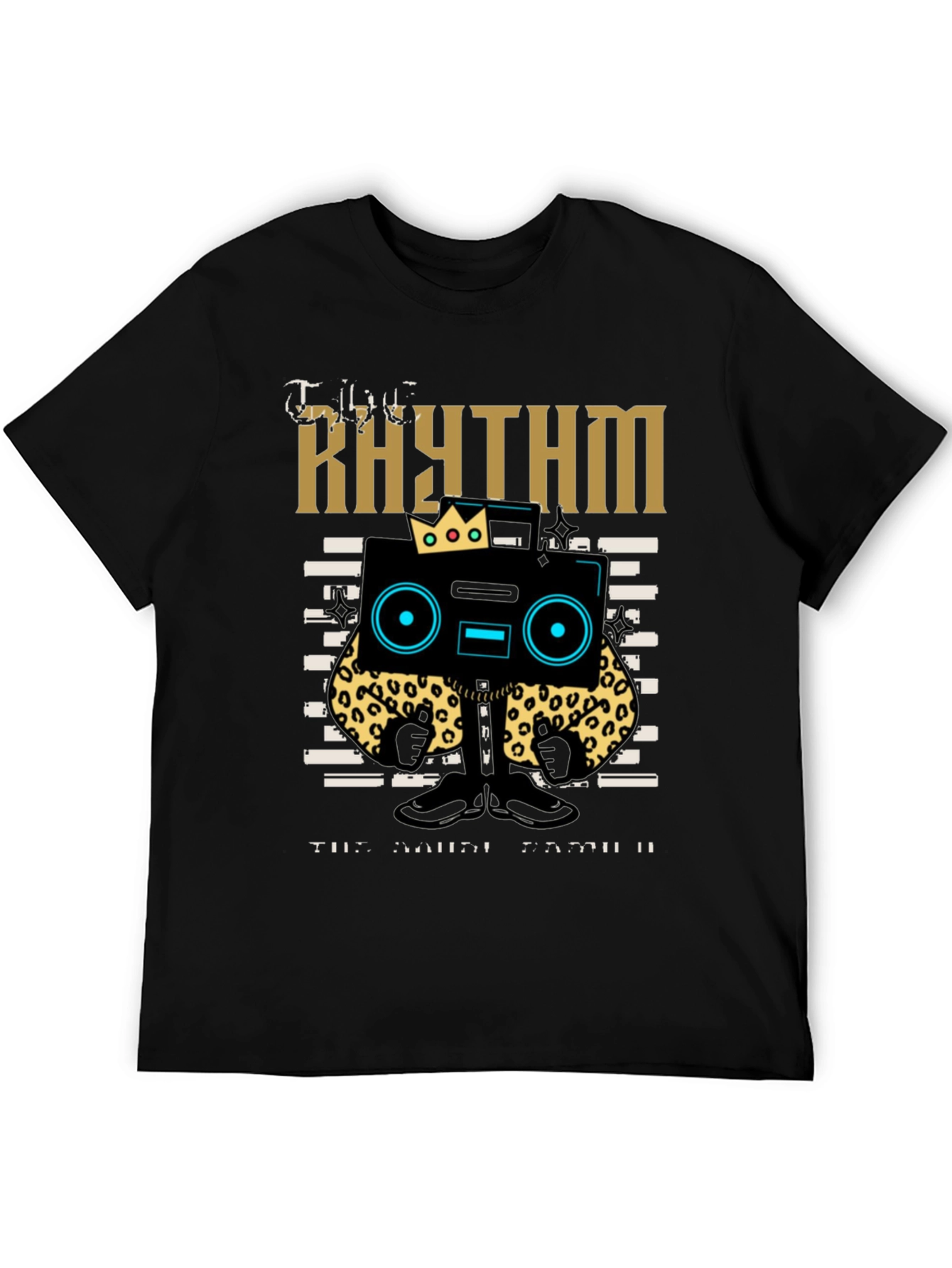 Rhythm Graphic Tee - Cool Cartoon Boombox Design