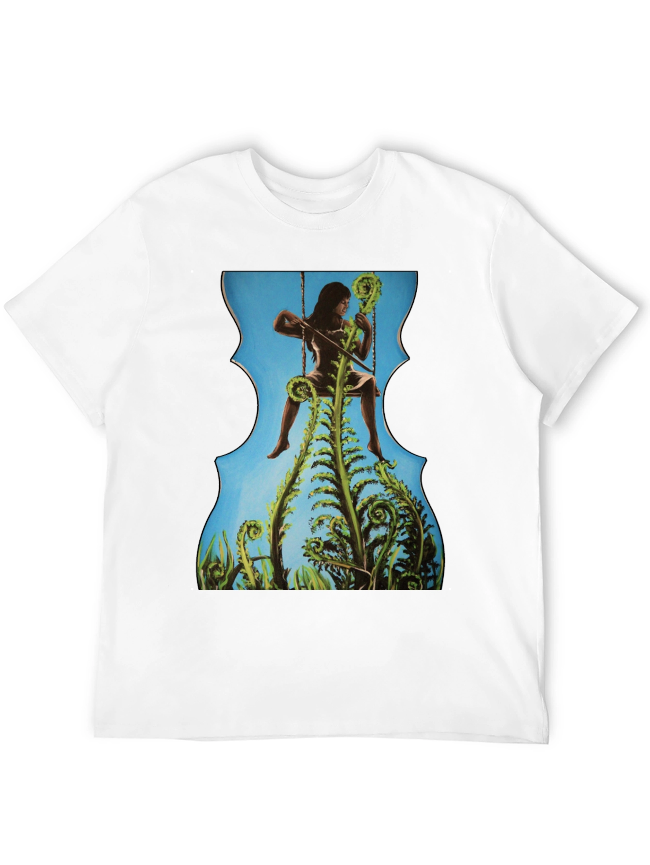 Fern Woman Graphic Tee - Unique Artistic Design