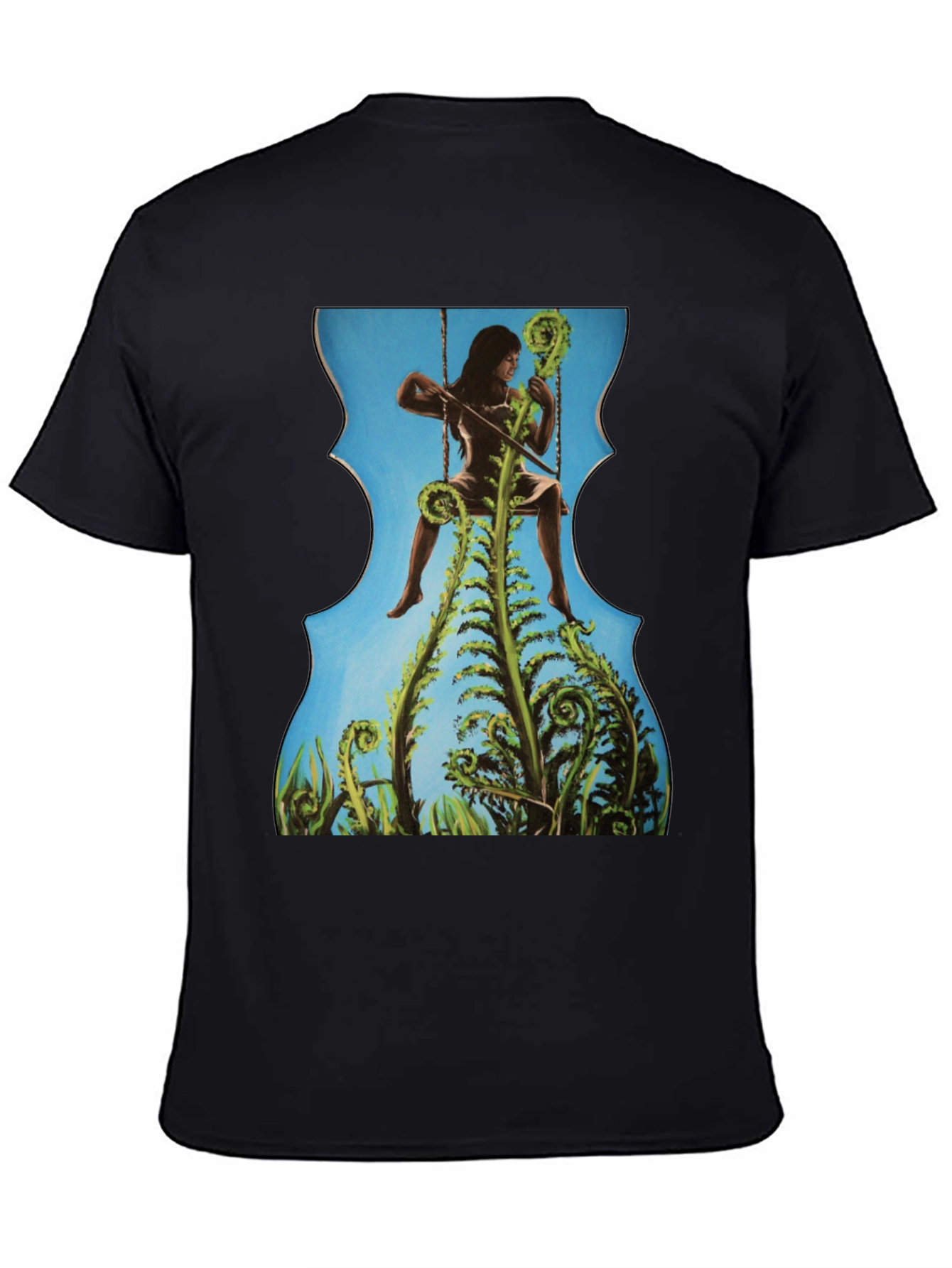 Fern Woman Graphic Tee - Unique Artistic Design