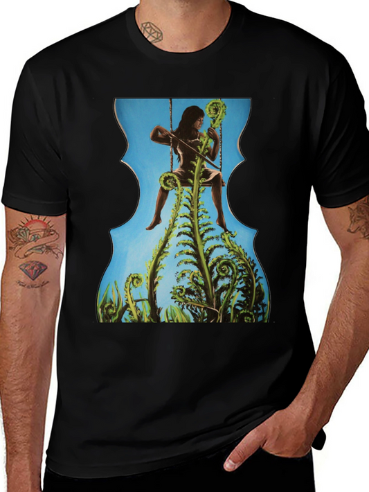 Fern Woman Graphic Tee - Unique Artistic Design
