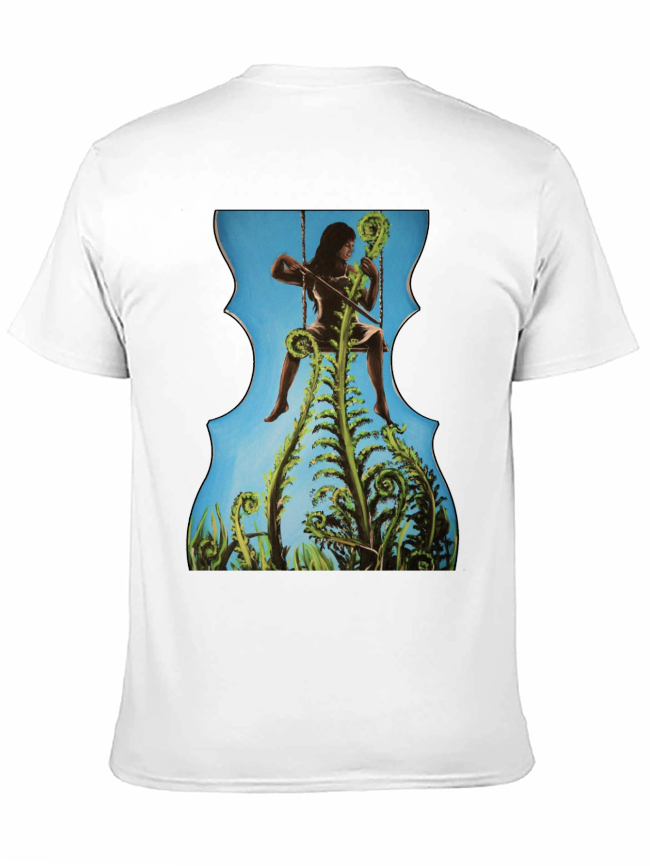 Fern Woman Graphic Tee - Unique Artistic Design