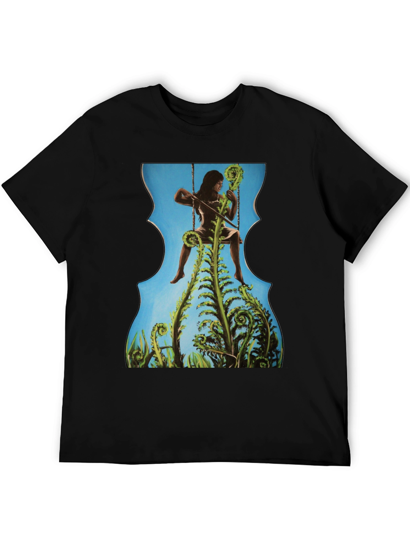 Fern Woman Graphic Tee - Unique Artistic Design