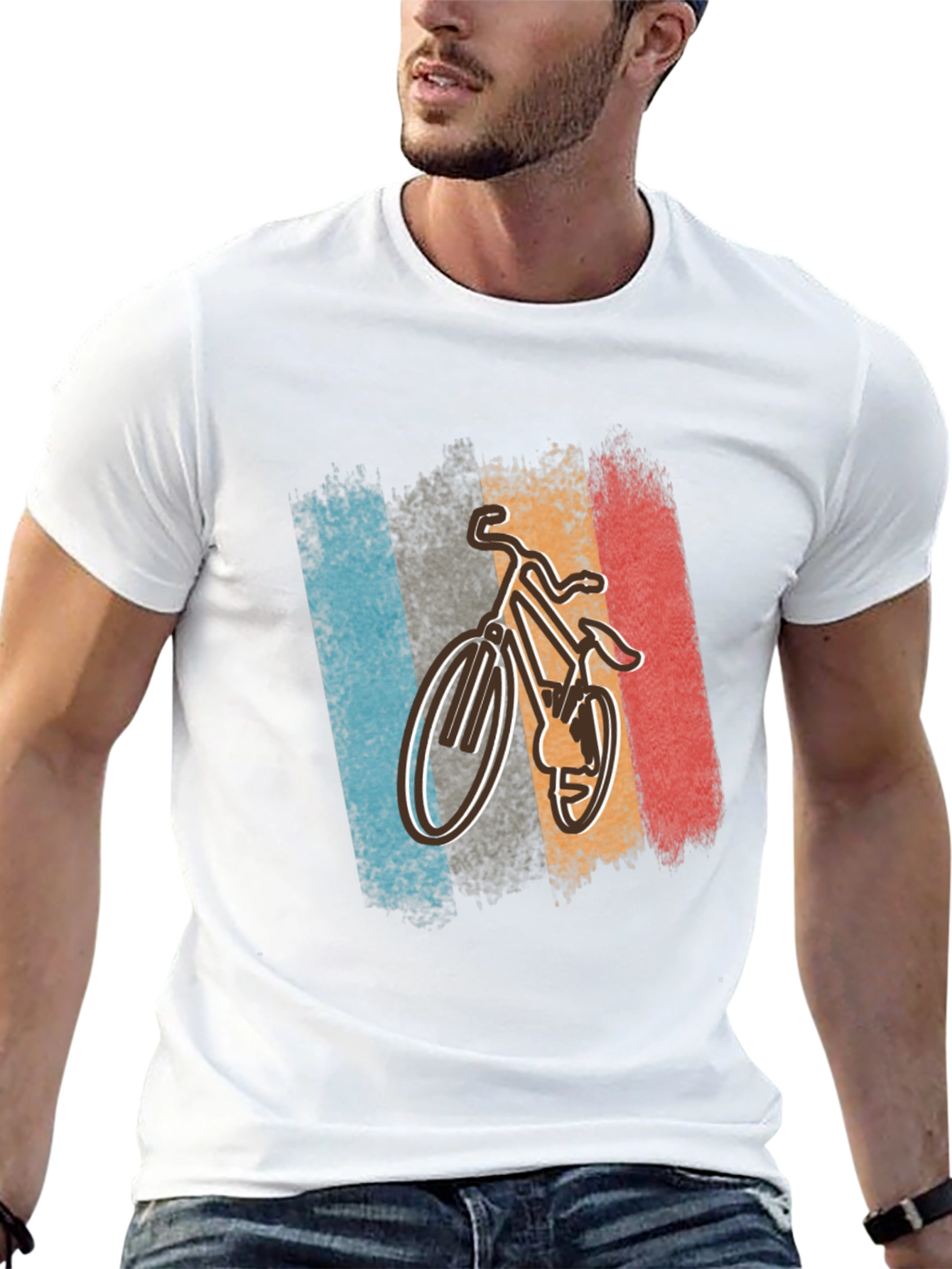 Retro Bicycle Graphic Tee - Classic Style