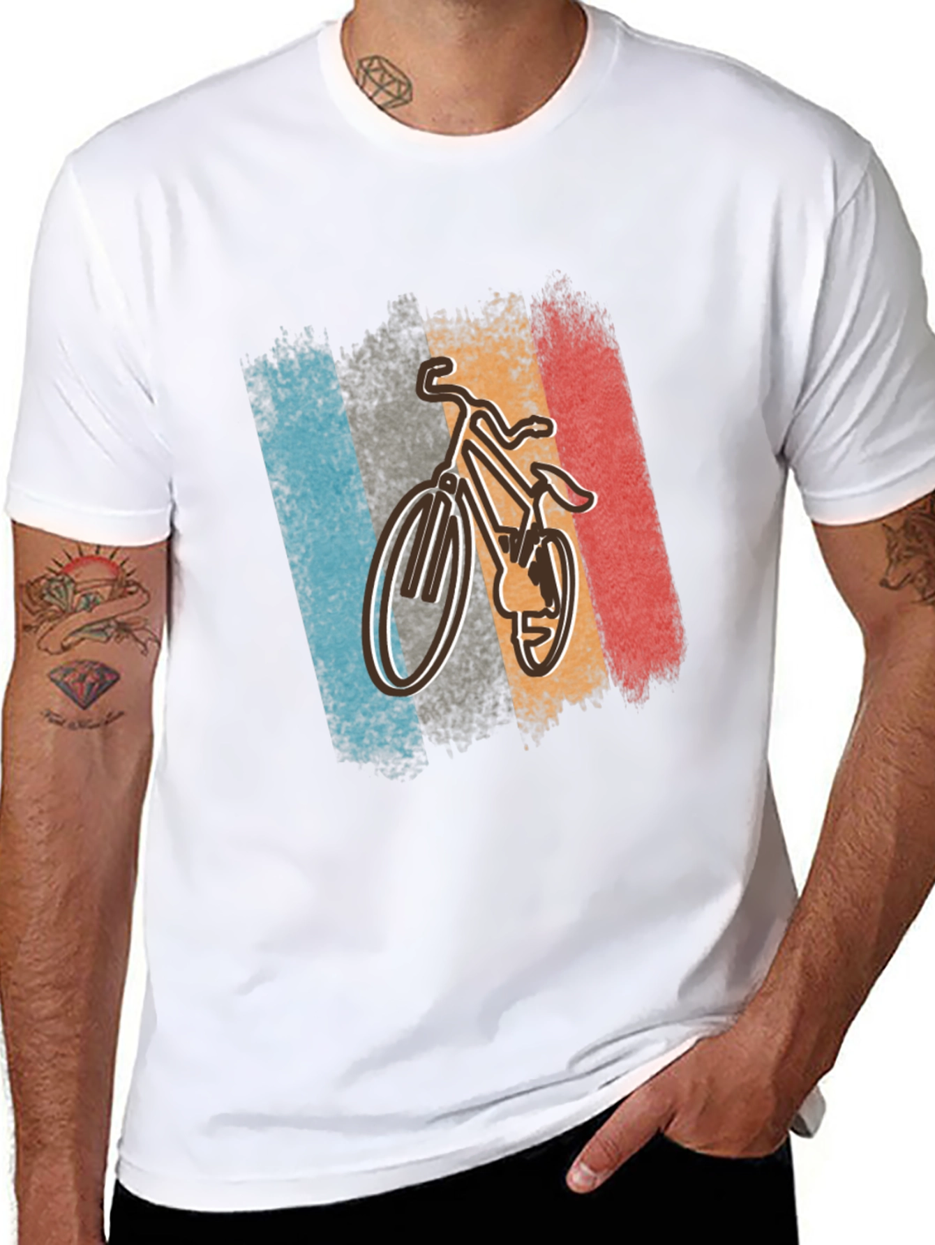Retro Bicycle Graphic Tee - Classic Style