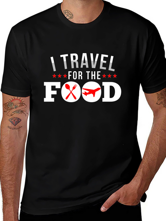Travel for the Food T-Shirt - Airplane & Utensils