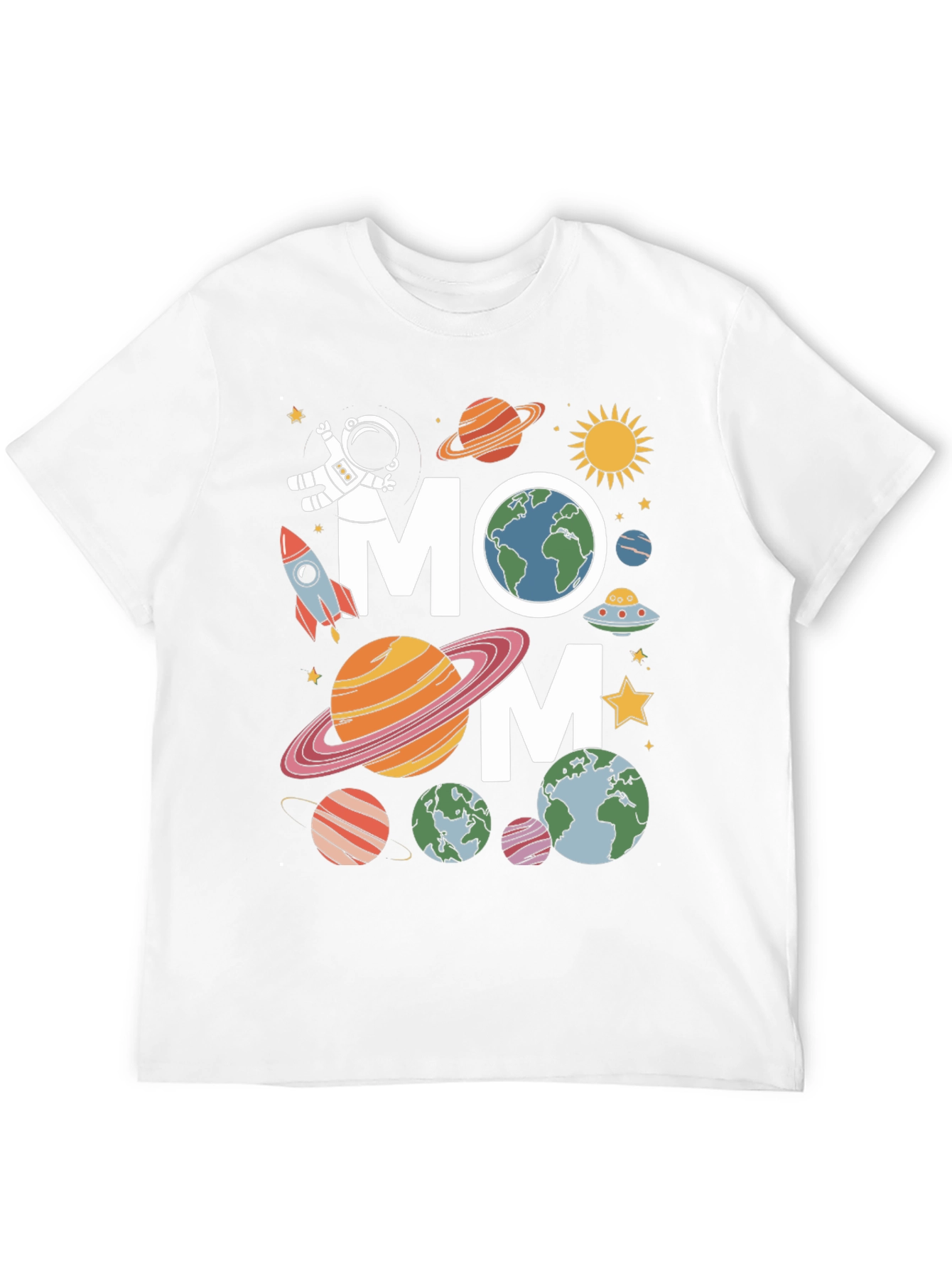Space Mom T-Shirt - Planets & Astronaut