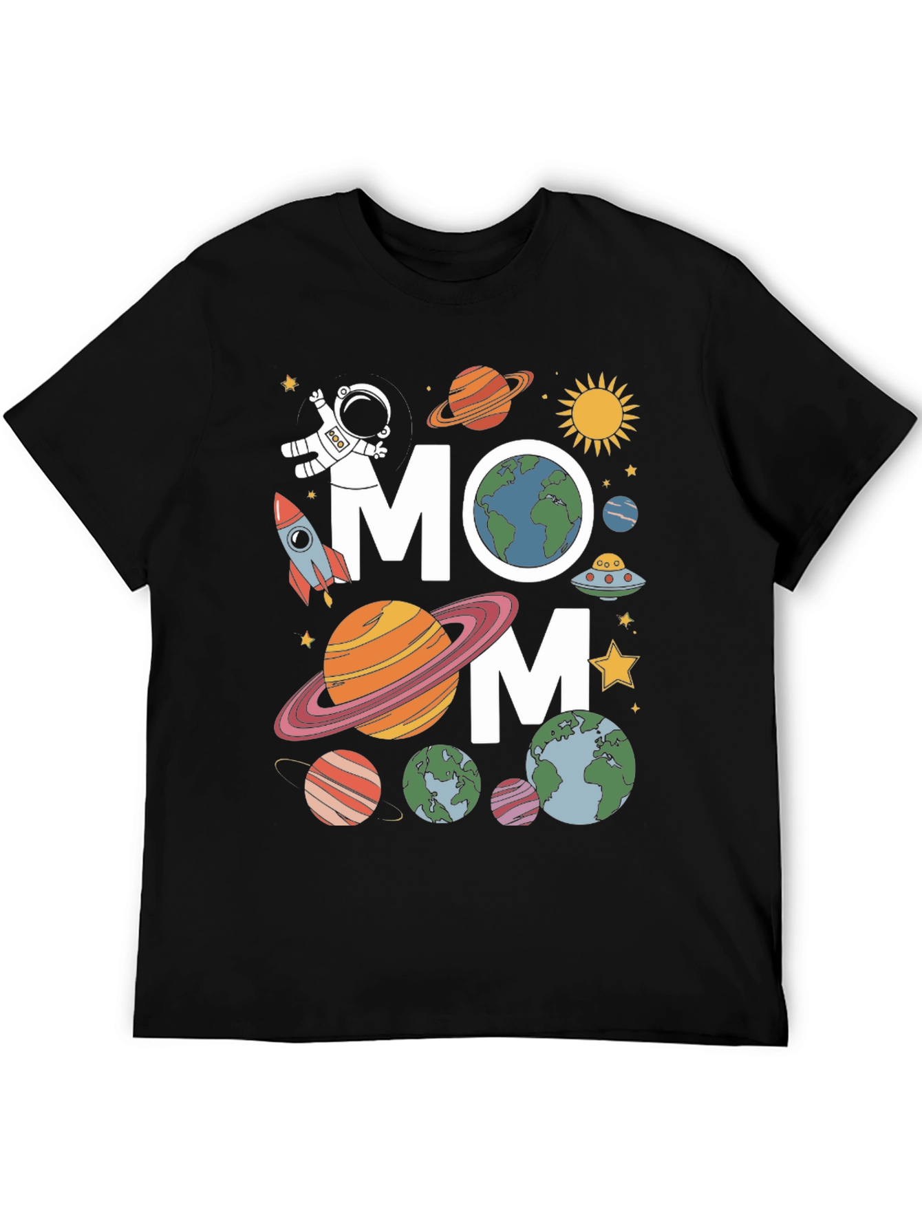 Space Mom T-Shirt - Planets & Astronaut