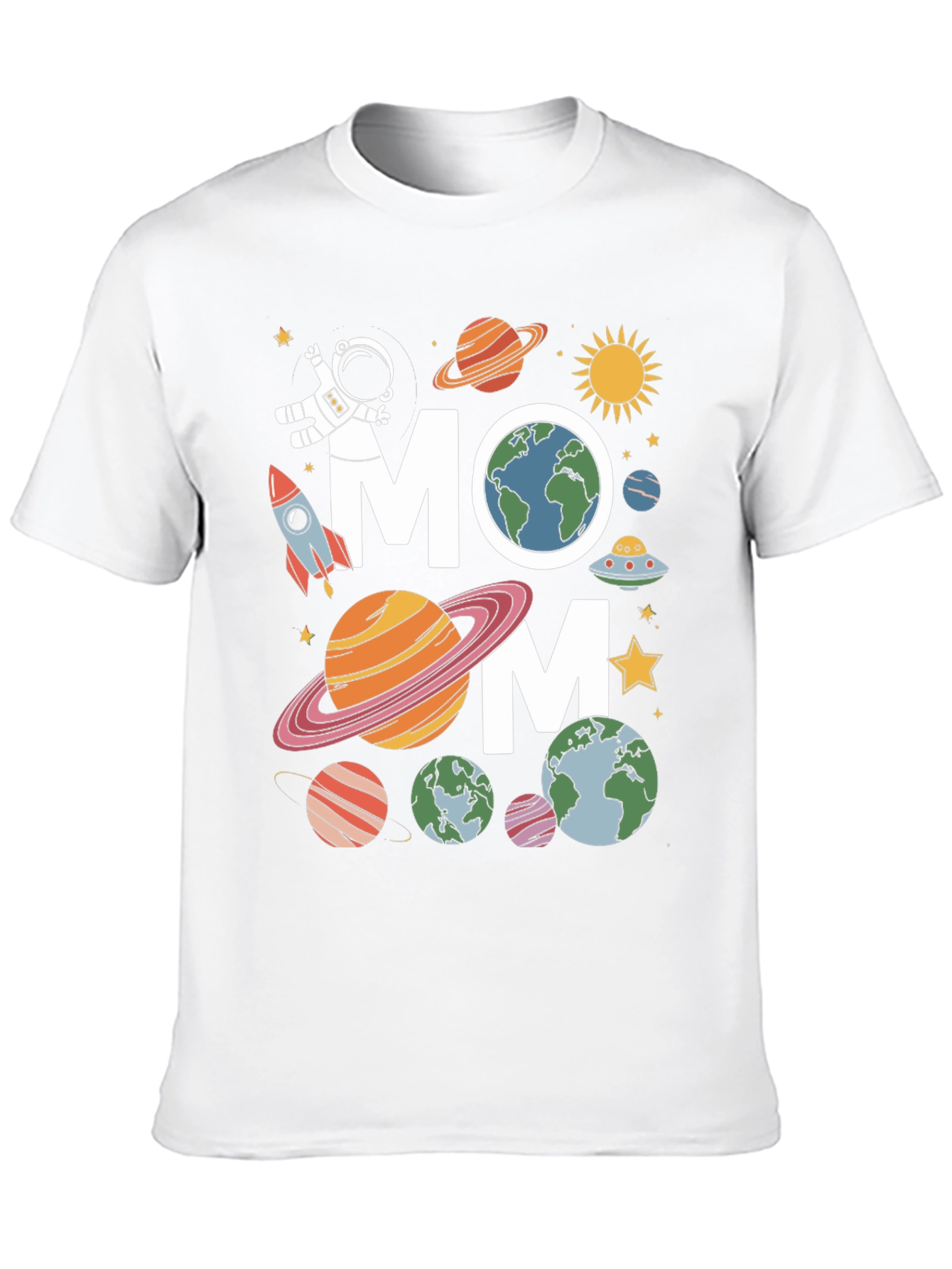 Space Mom T-Shirt - Planets & Astronaut