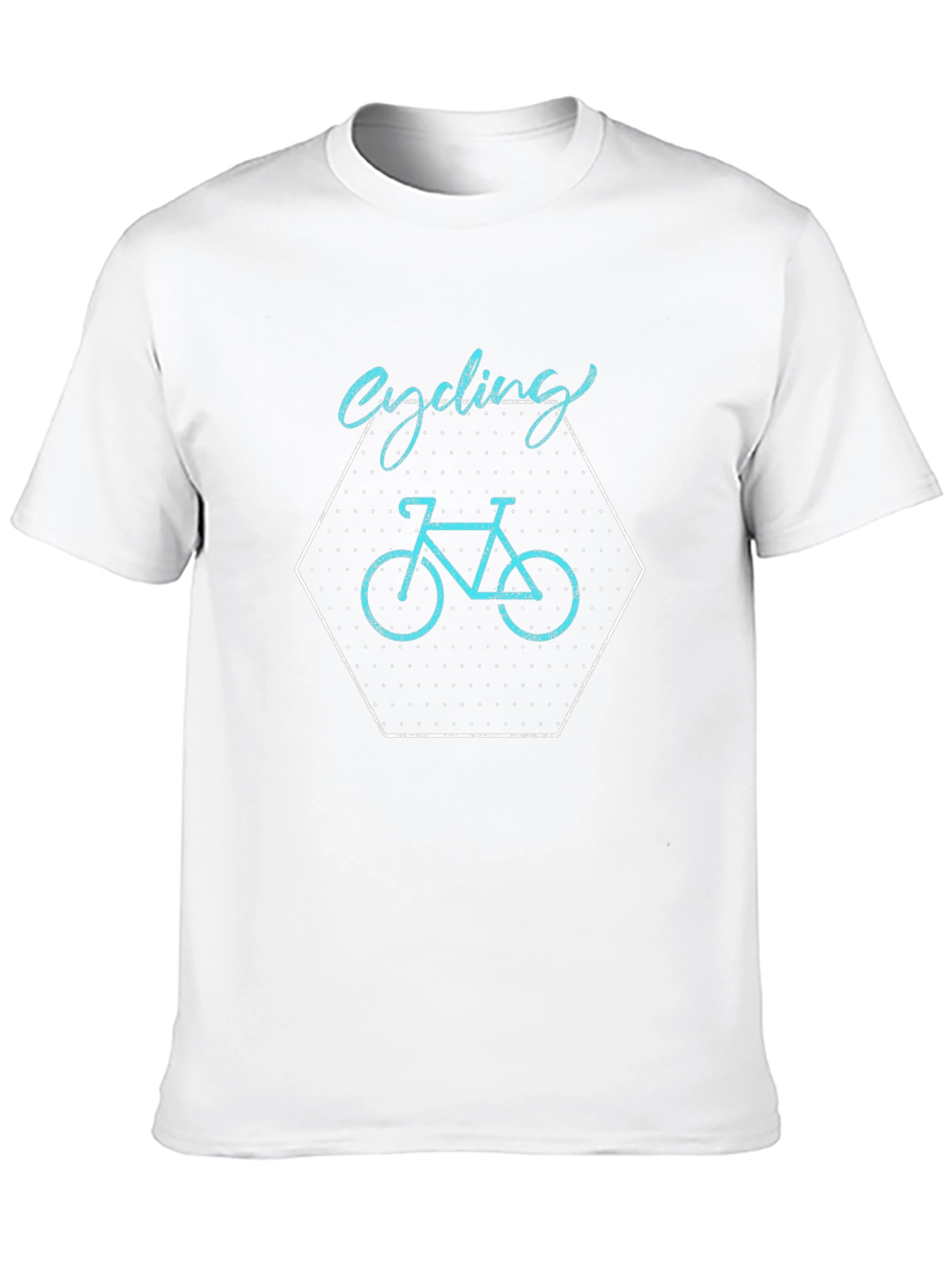 Cycling Graphic Tee - Black Cotton Casual Shirt