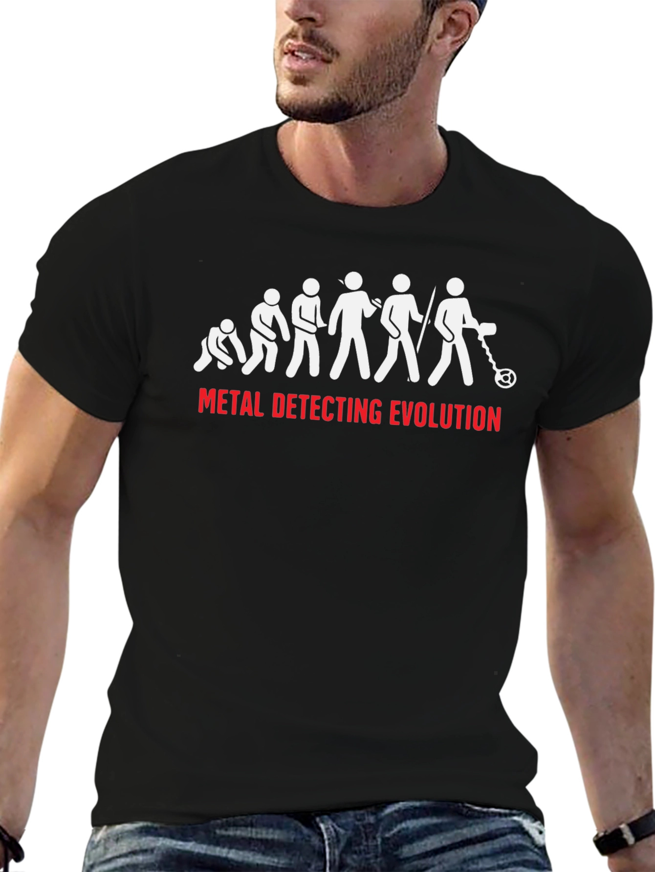 Metal Detecting Evolution T-Shirt - Black