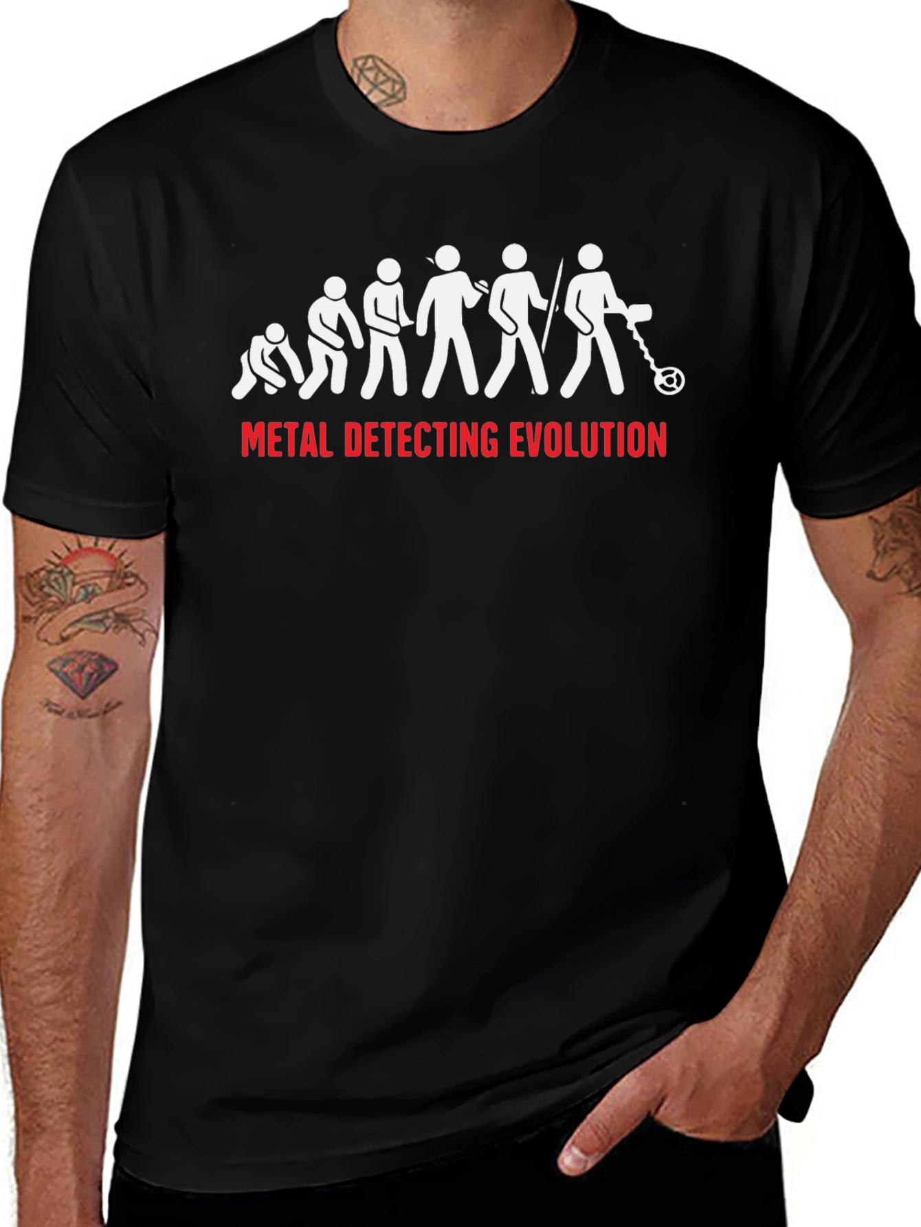Metal Detecting Evolution T-Shirt - Black