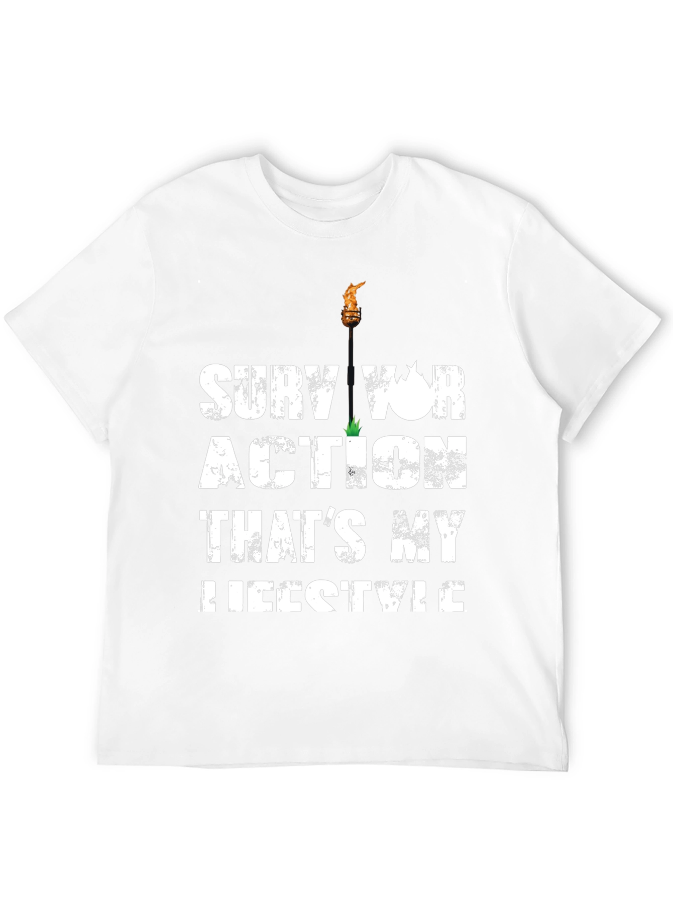 Survivor Action Lifestyle Graphic T-Shirt - Black