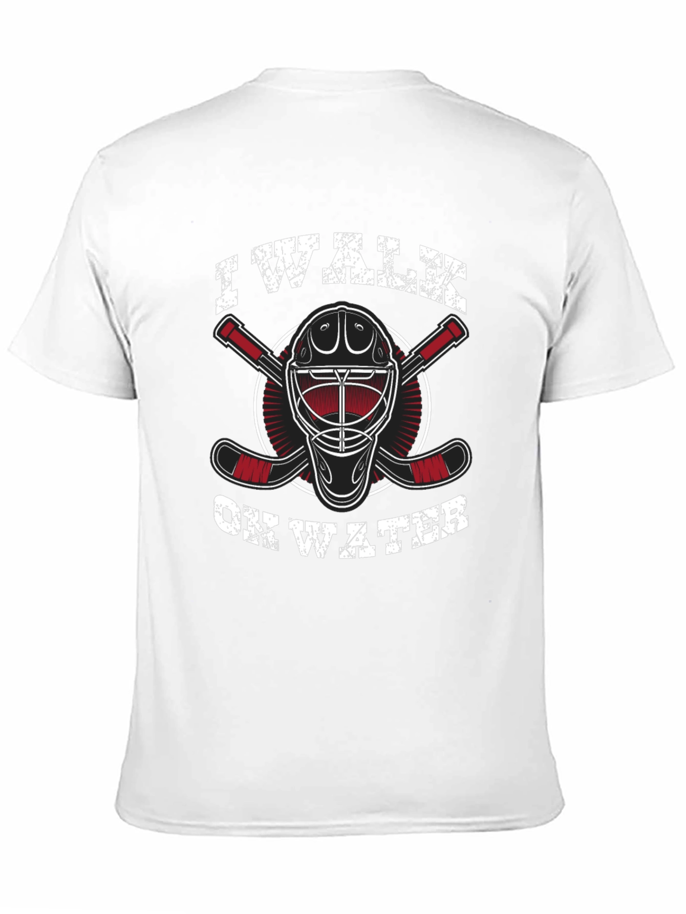 I Walk On Water Hockey T-Shirt - Black