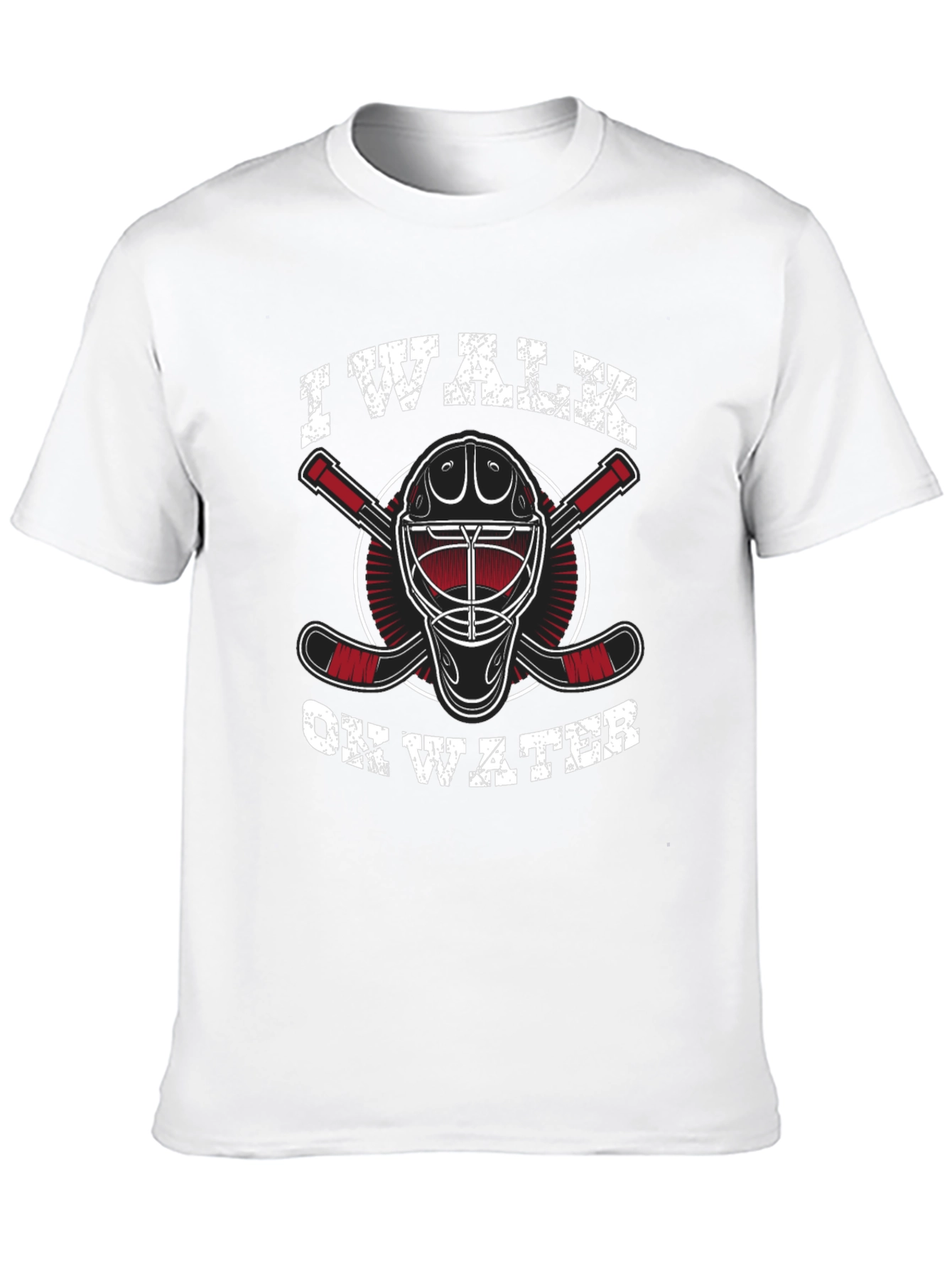 I Walk On Water Hockey T-Shirt - Black