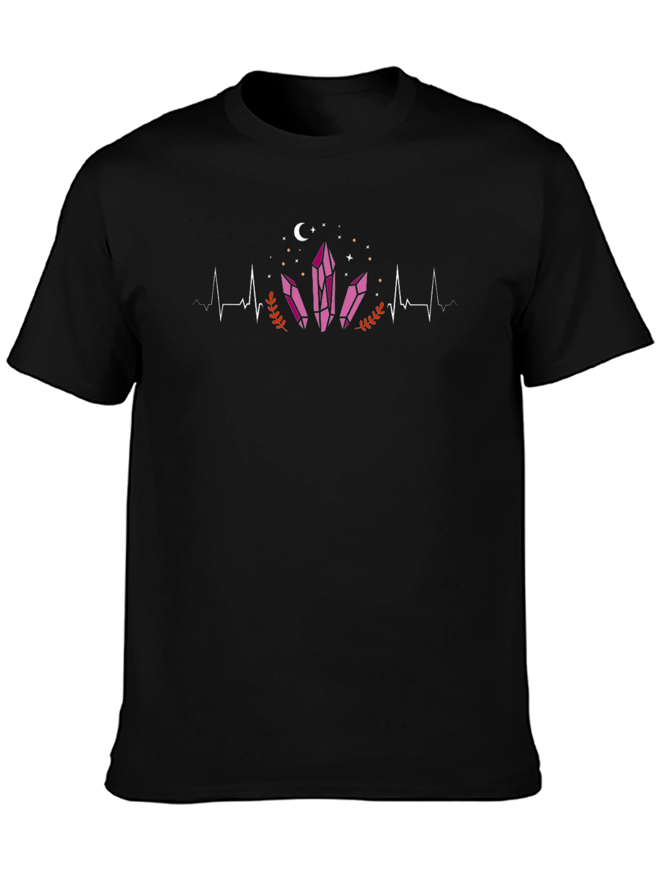 Crystal Heartbeat Black Tee