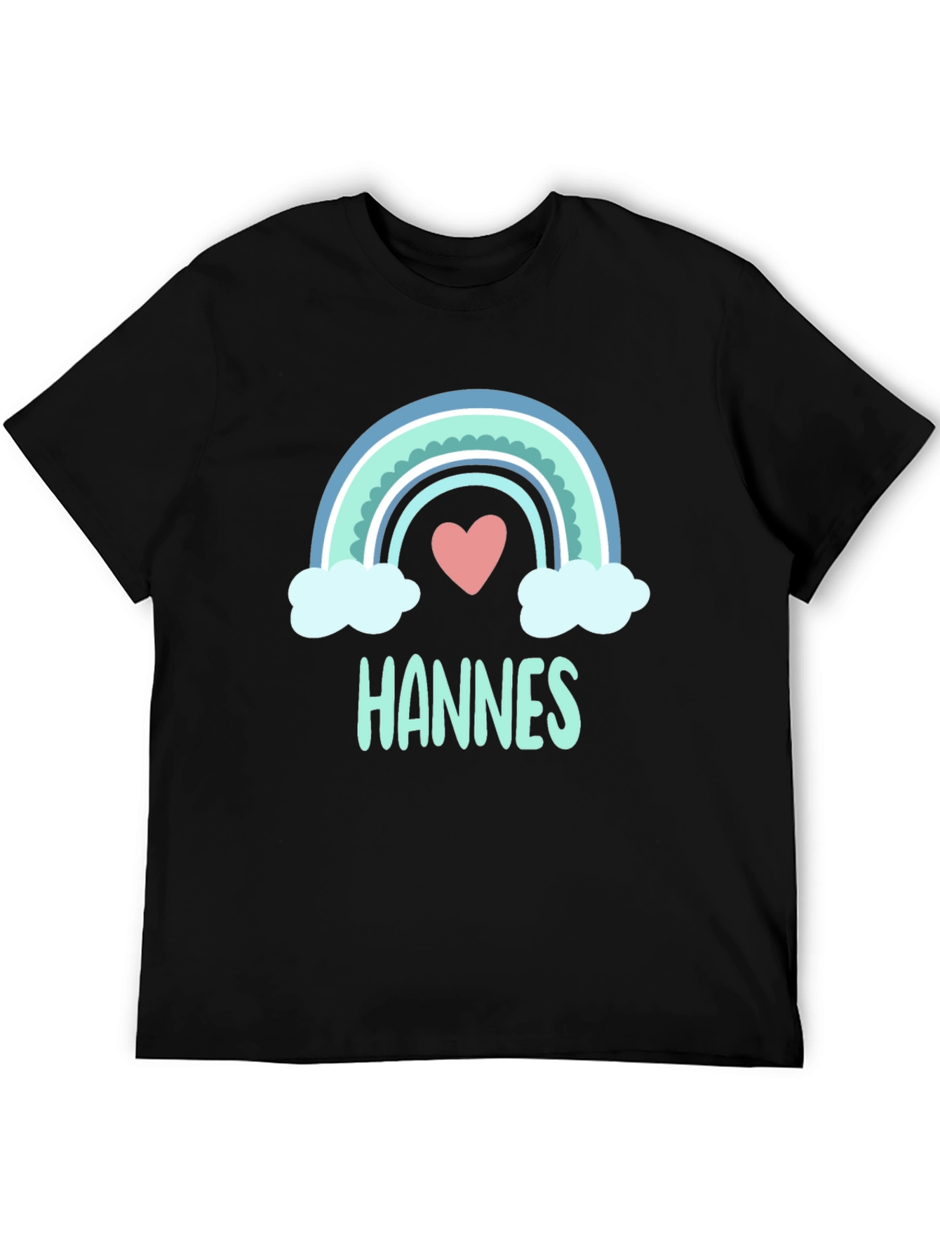 Rainbow Heart Hannes Personalized T-Shirt