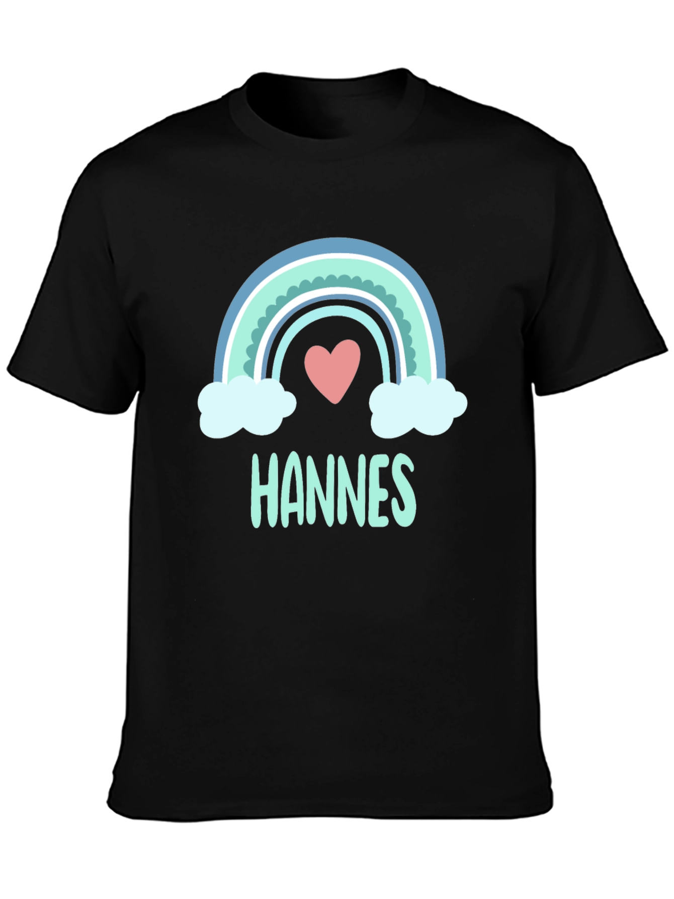 Rainbow Heart Hannes Personalized T-Shirt