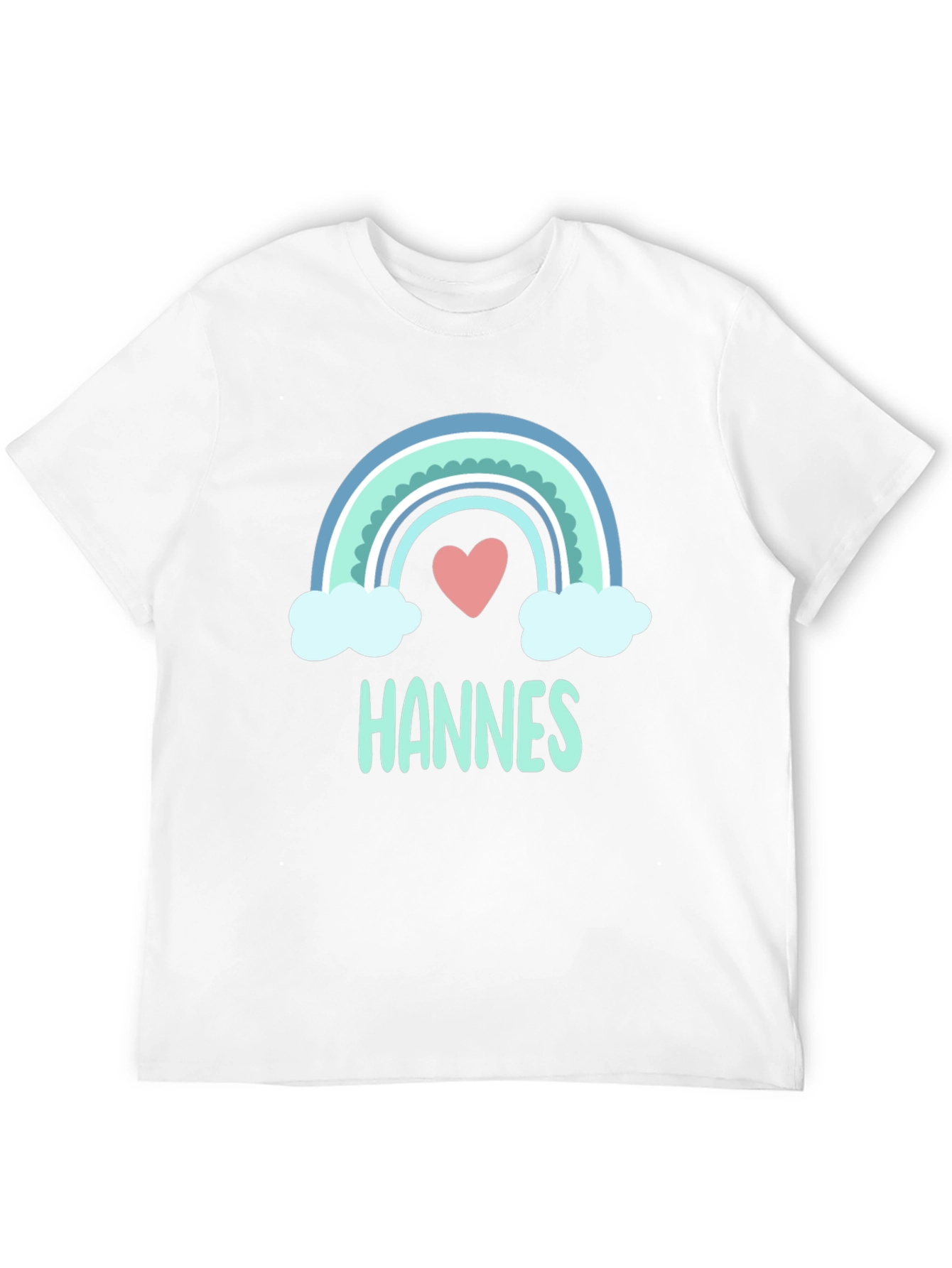 Rainbow Heart Hannes Personalized T-Shirt