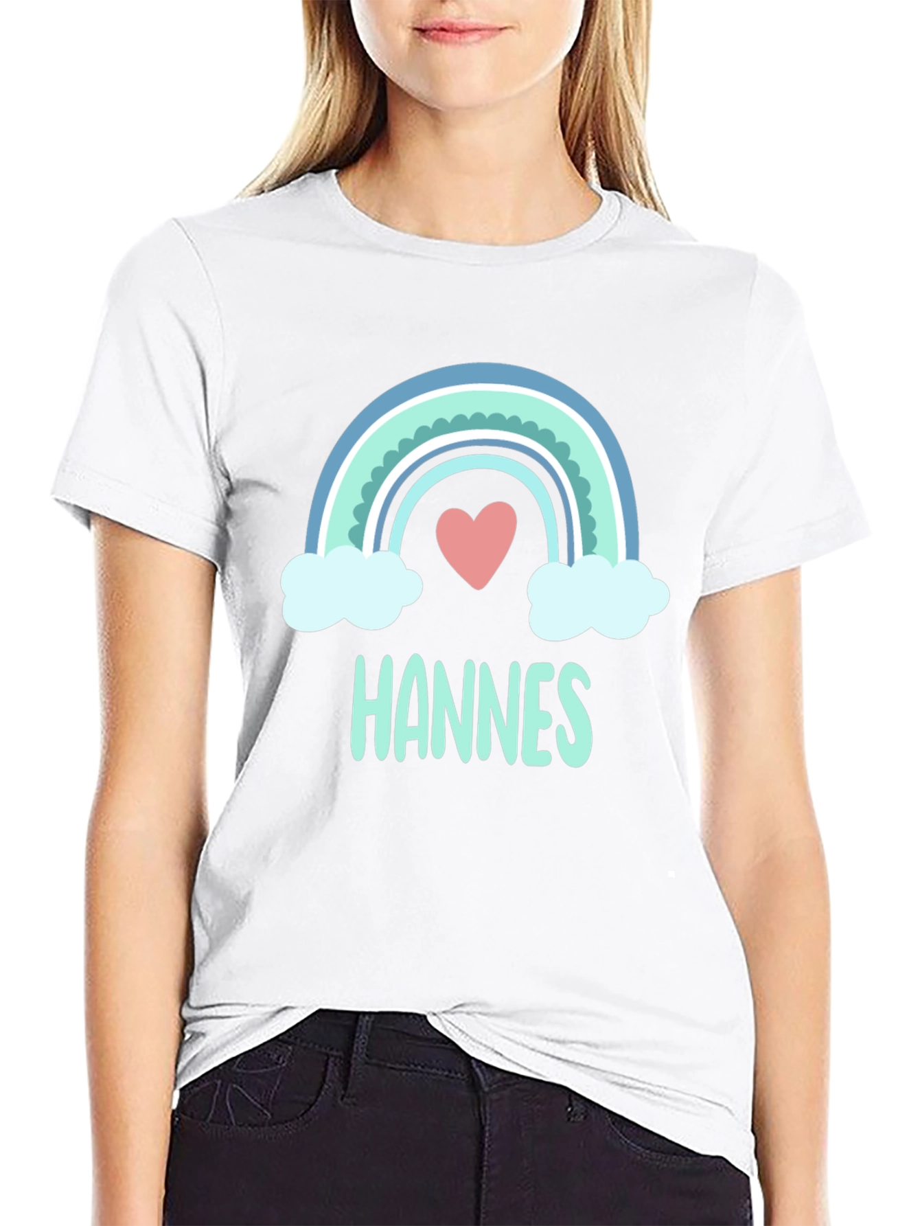 Rainbow Heart Hannes Personalized T-Shirt