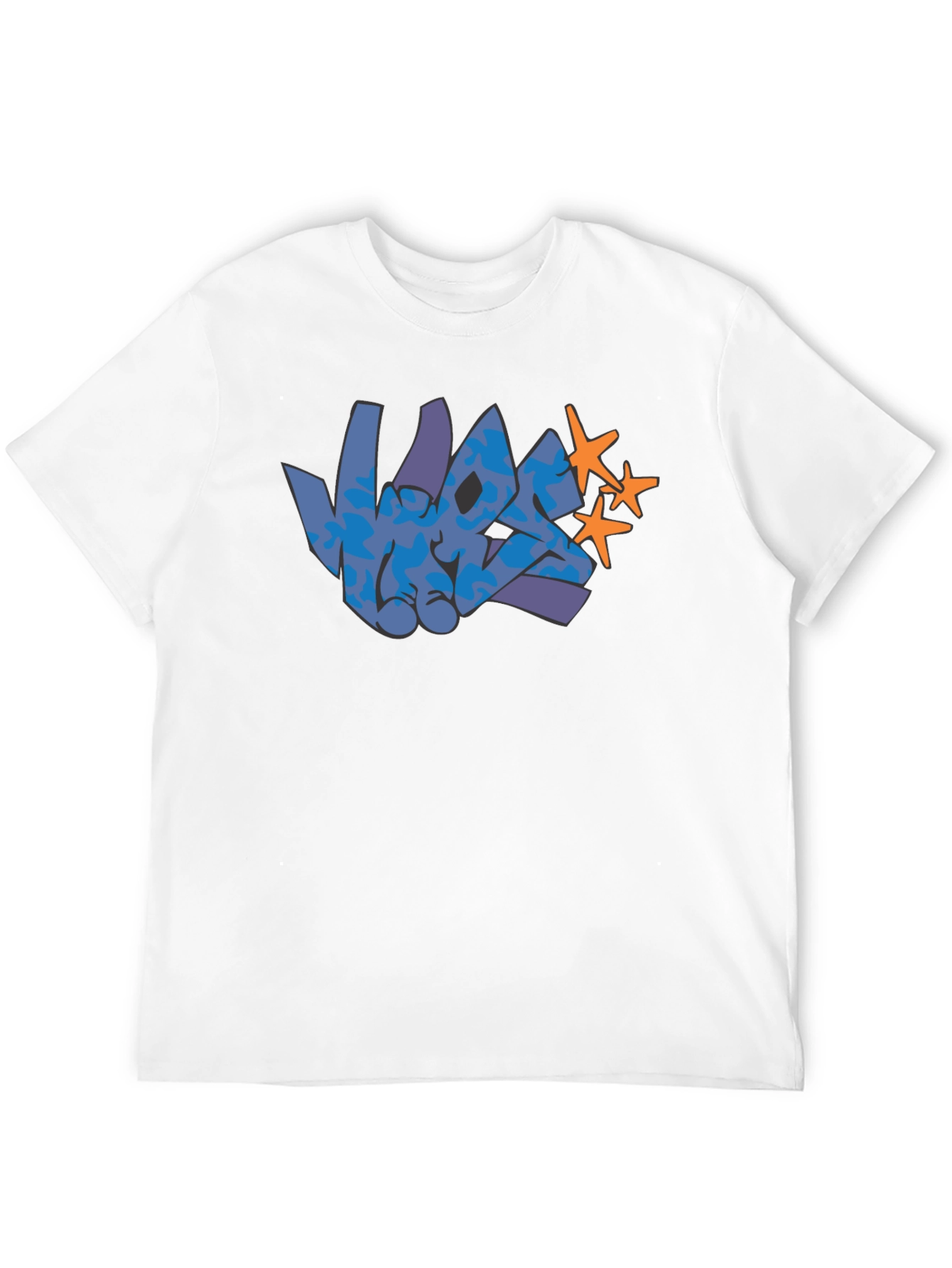 Graffiti Graphic Print Black T-Shirt