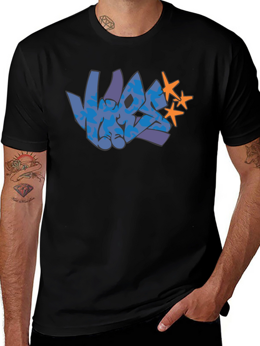 Graffiti Graphic Print Black T-Shirt