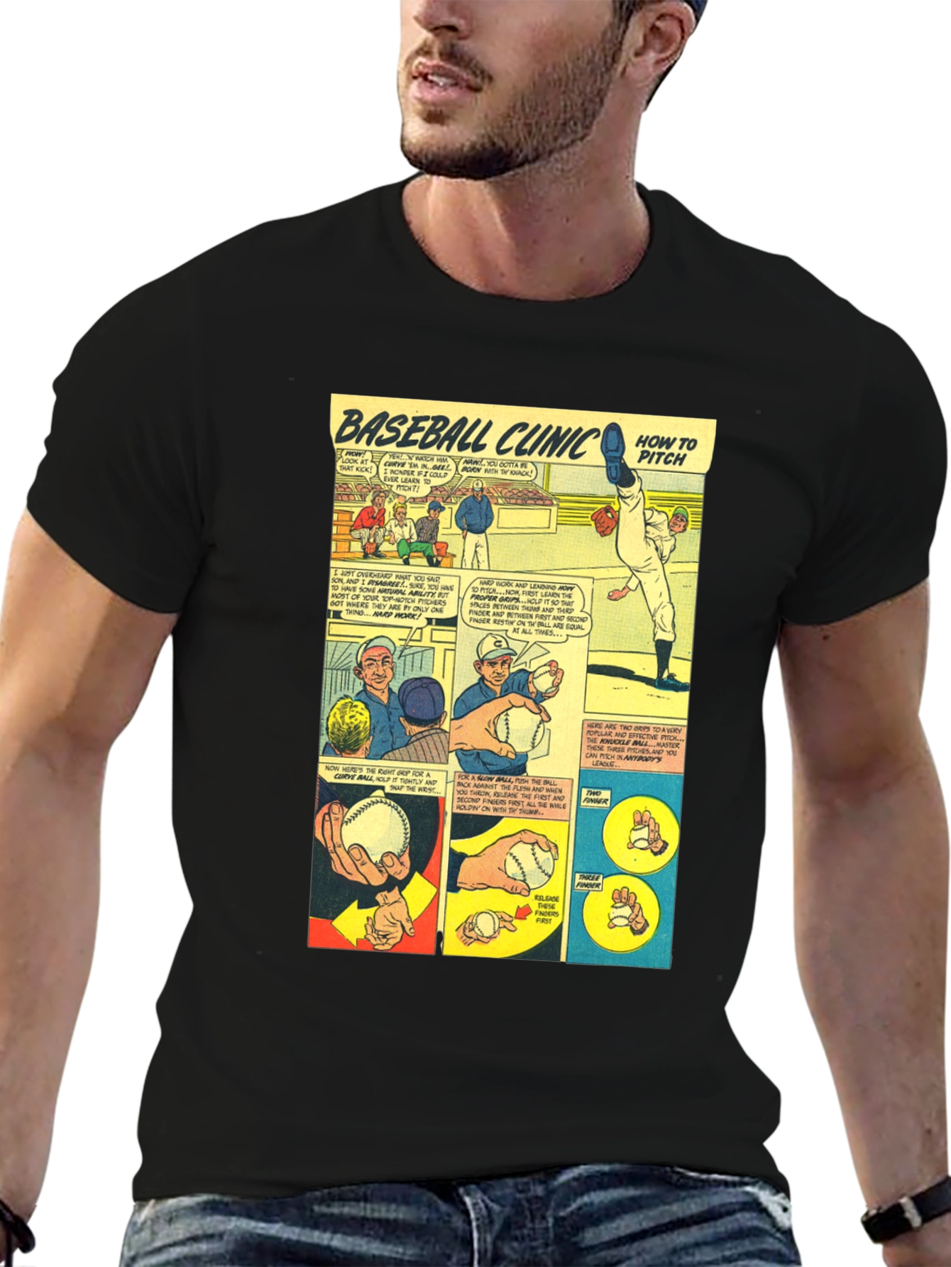 Baseball Clinic Black T-Shirt