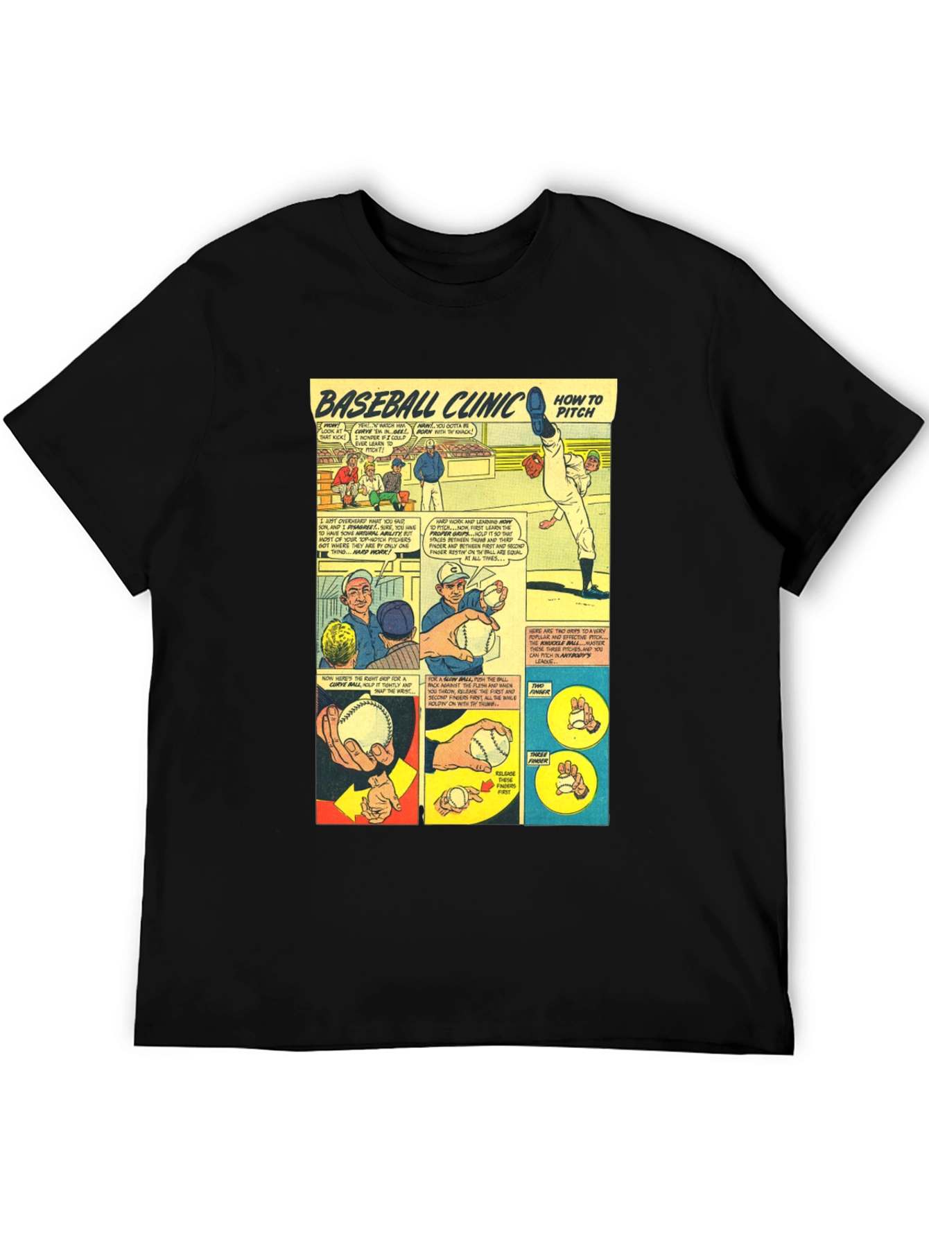 Baseball Clinic Black T-Shirt