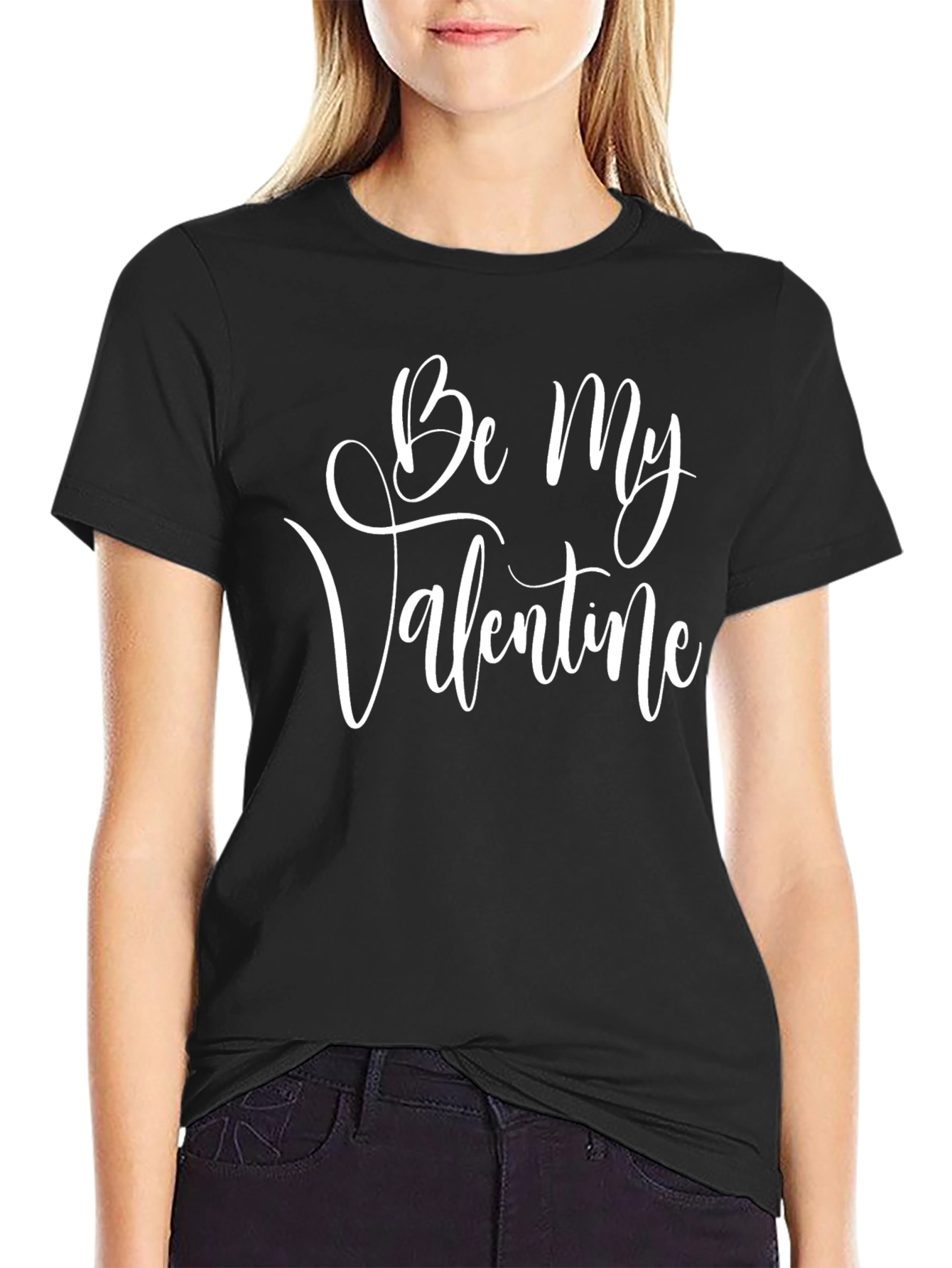 Be My Valentine Graphic Tee - Black