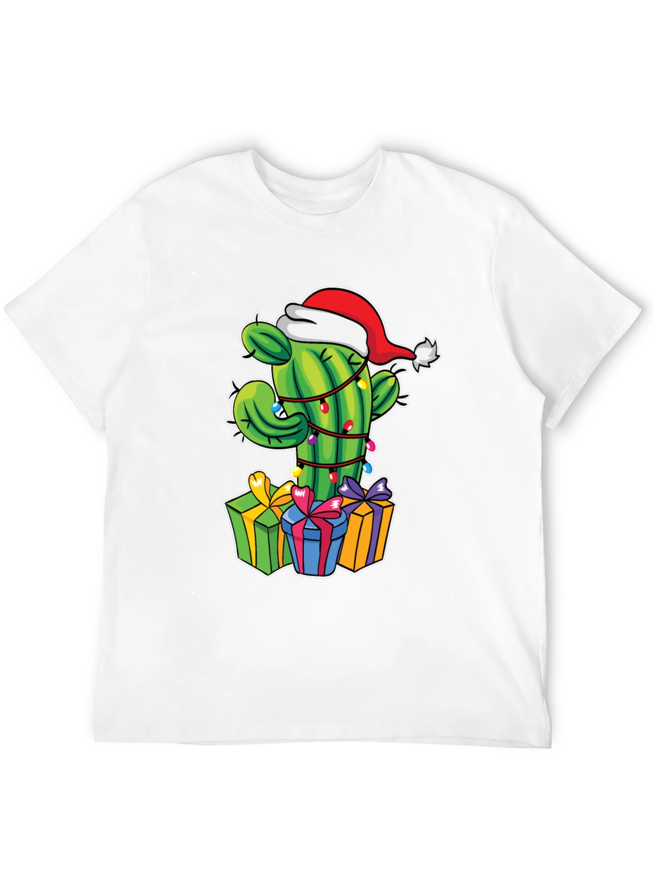 Christmas Cactus T-Shirt Festive Graphic Tee