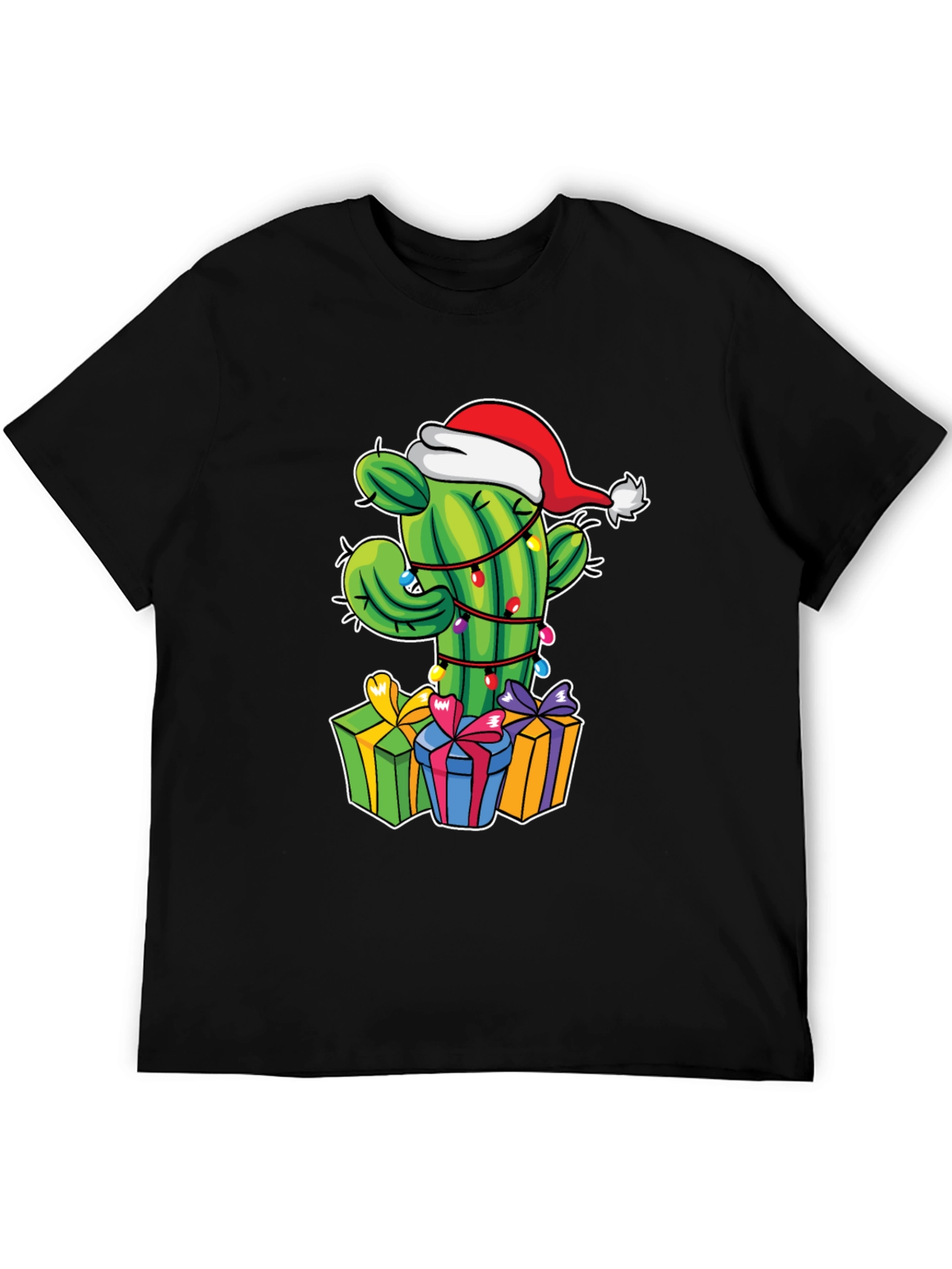 Christmas Cactus T-Shirt Festive Graphic Tee