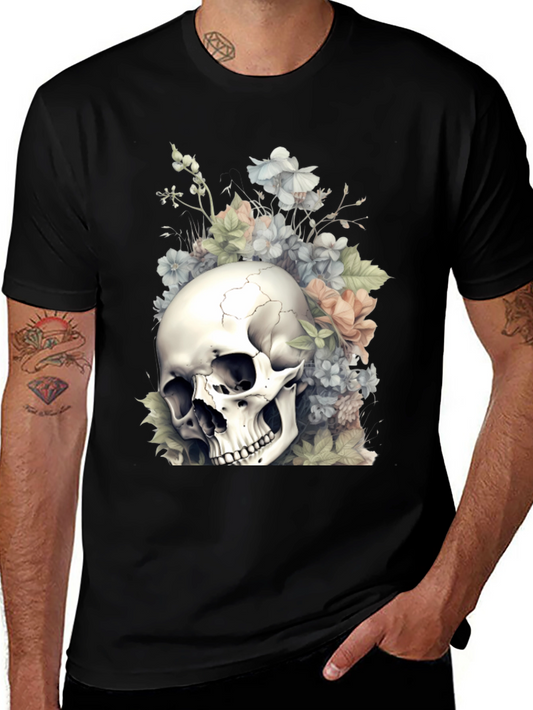 Skull & Flowers Graphic Tee